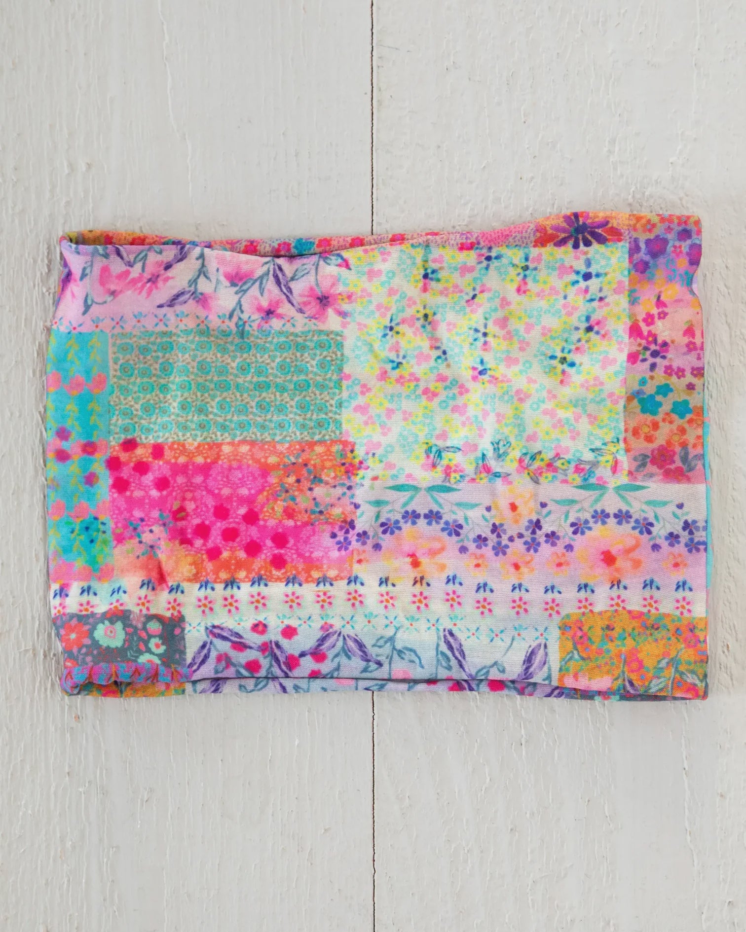 Boho Bandeau Half Pink Water Clear Patchwork Bandeau Natural Life