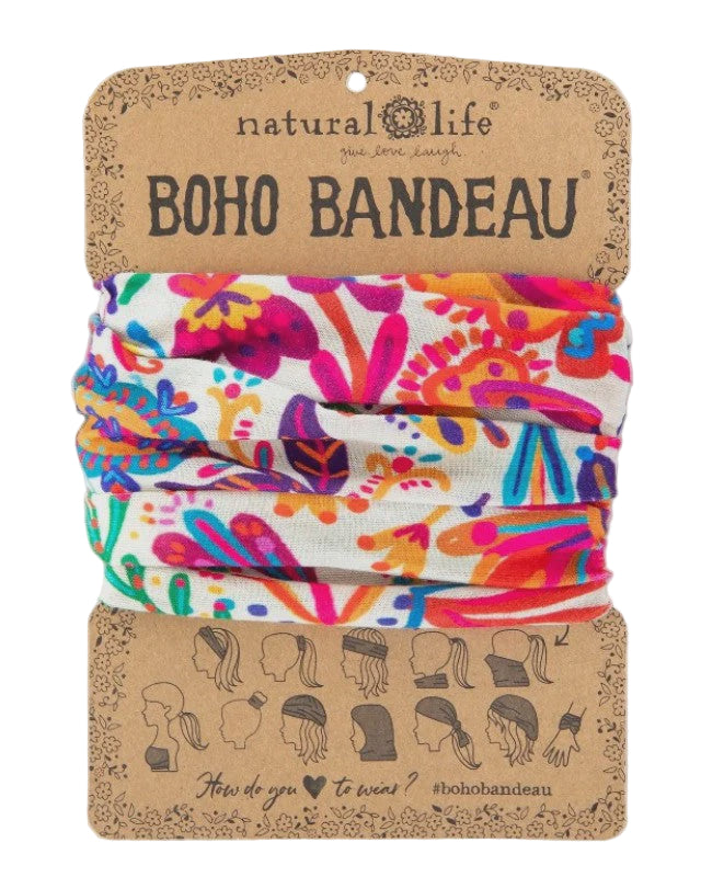 Boho Bandeau Rainbow Cream Floral Bandeau Natural Life