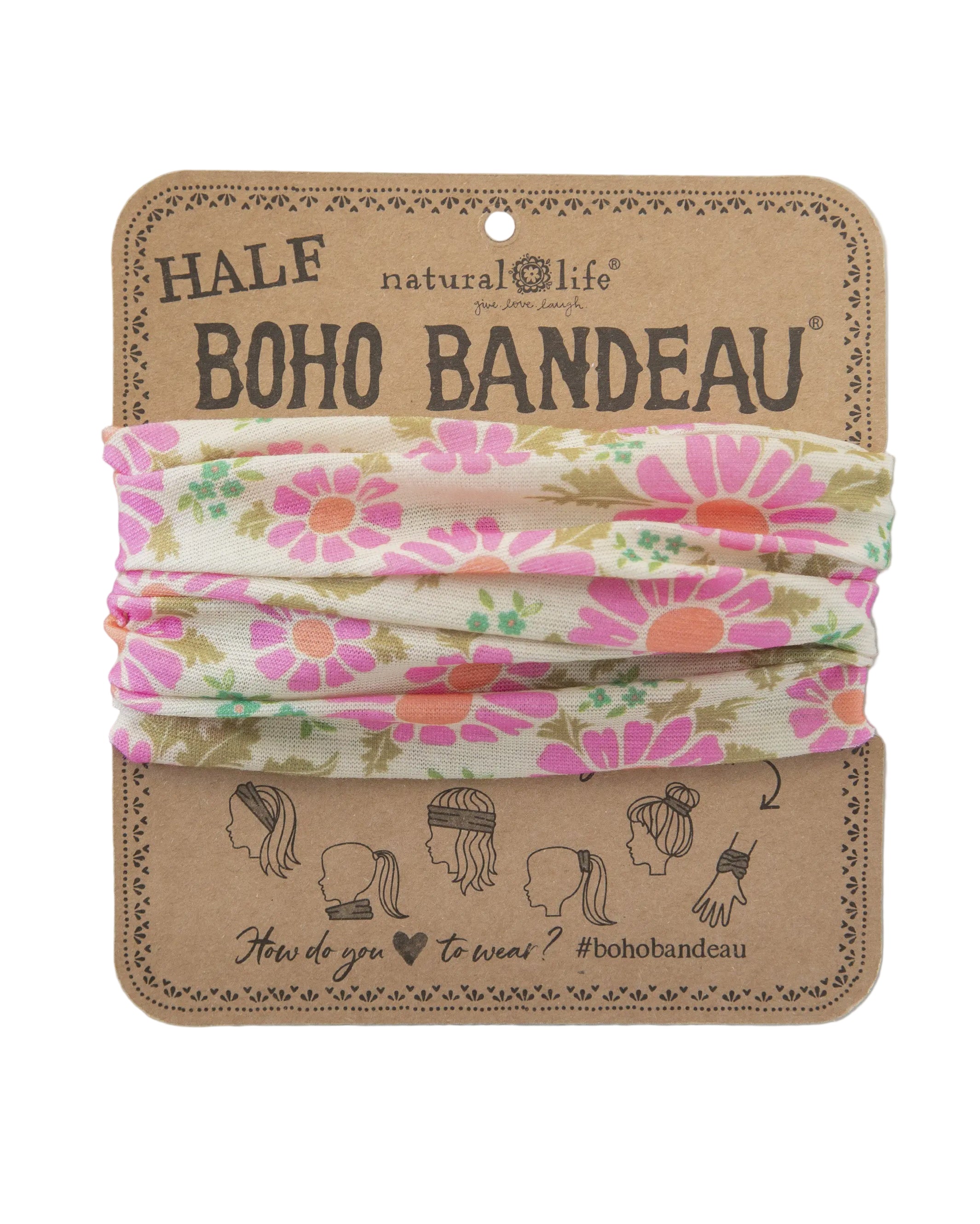 Boho Bandeau Half Ditsy Floral Vintage Cream Bandeau Natural Life