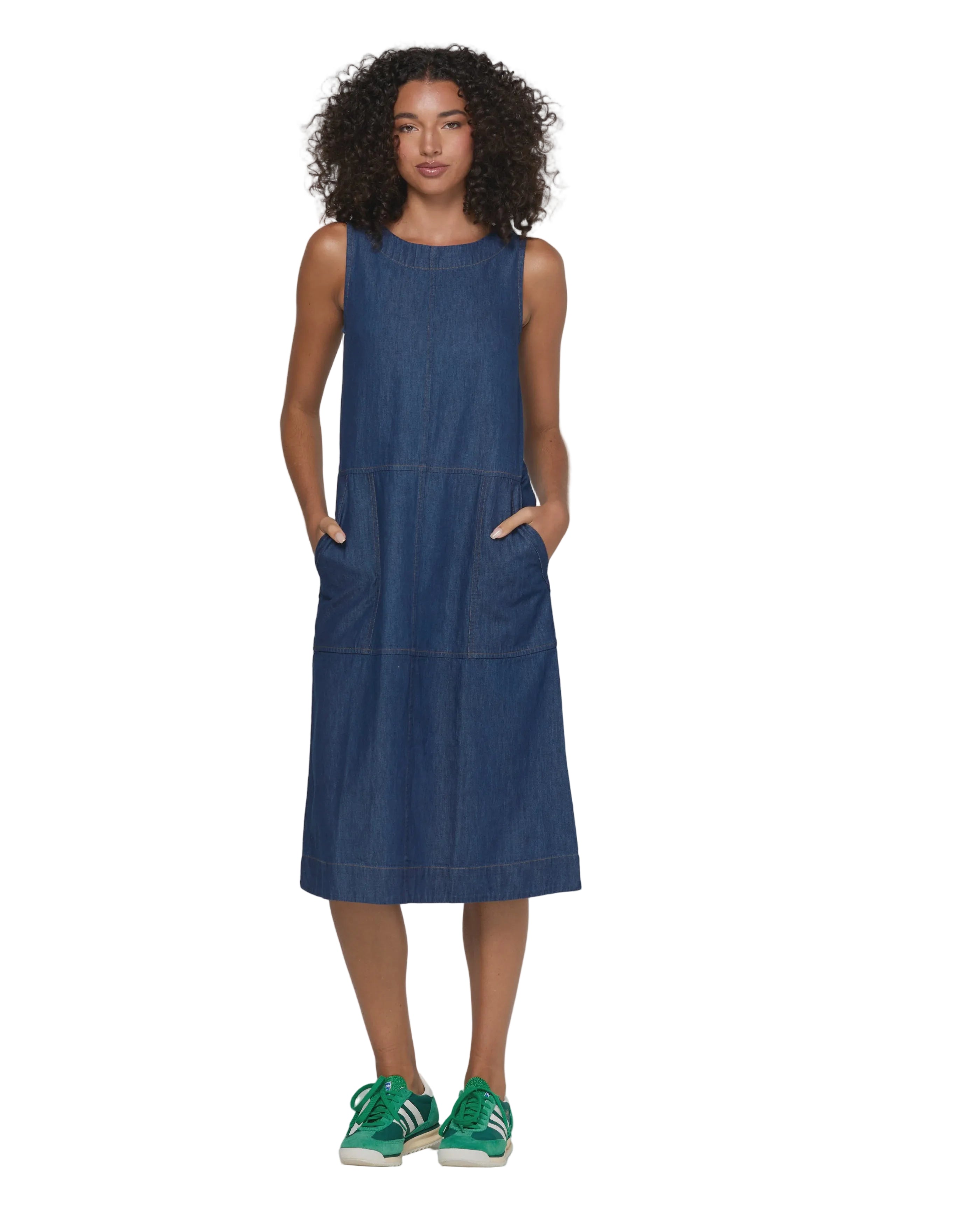 Fumi Dress Dark Denim Dresses Boom Shankar XS(6-8)
