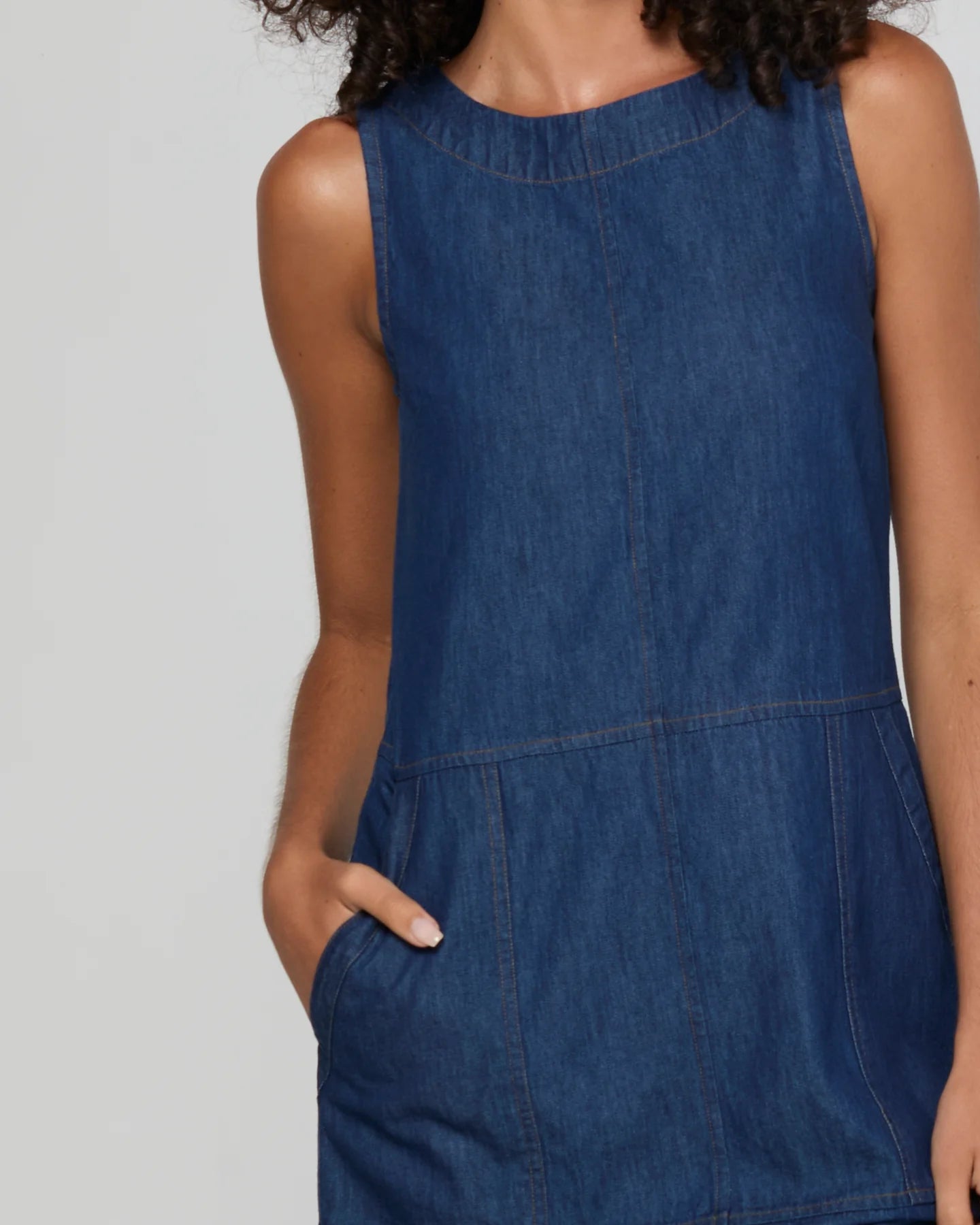 Fumi Dress Dark Denim Dresses Boom Shankar