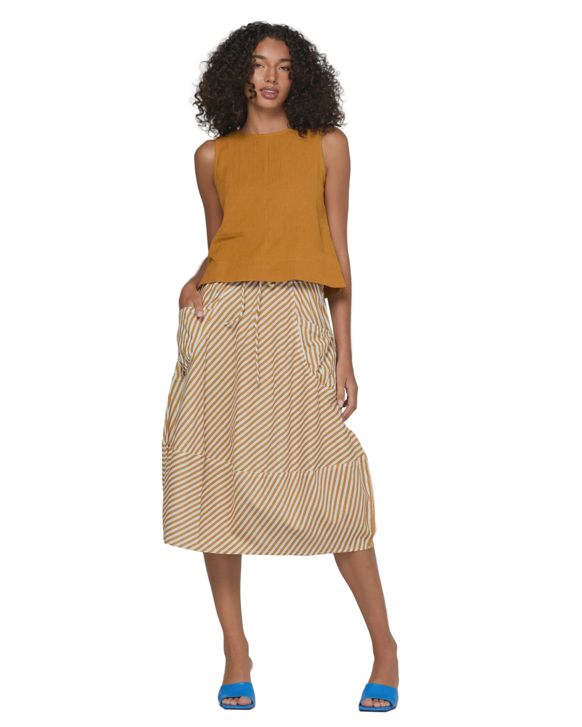 Guru Skirt Mustard Stripe Skirts Boom Shankar 6