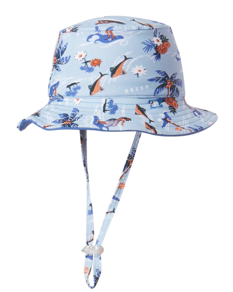 Baby Dozer Baby Boys Bucket Hat Makai Blue Kids Hats Dozer S(44cm)