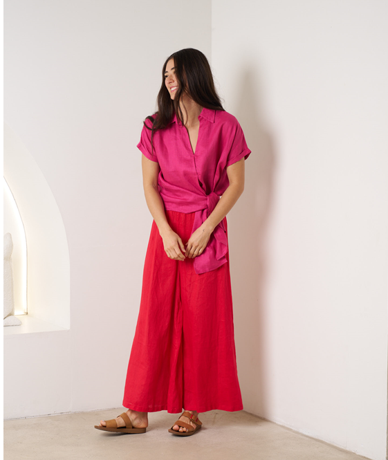 Baker Shirt Hot Pink Tops Valeria Label