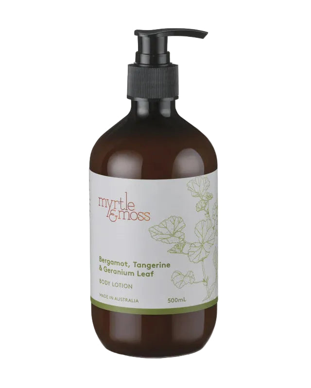 Body Lotion 500ml Bergamot Rind, Tangerine & Geranium Leaf Body Myrtle & Moss