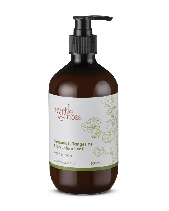 Body Lotion 500ml Bergamot Rind, Tangerine & Geranium Leaf Body Myrtle & Moss