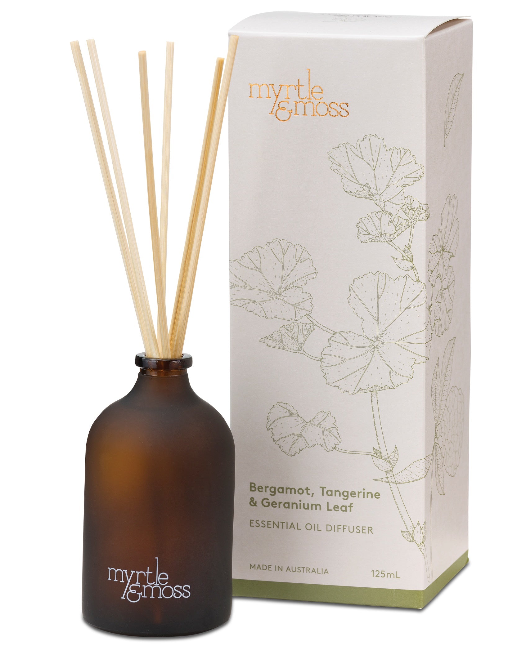 Essential Oil Diffuser Bergamot Rind, Tangerine & Geranium Leaf Gifts and Accessories Myrtle & Moss