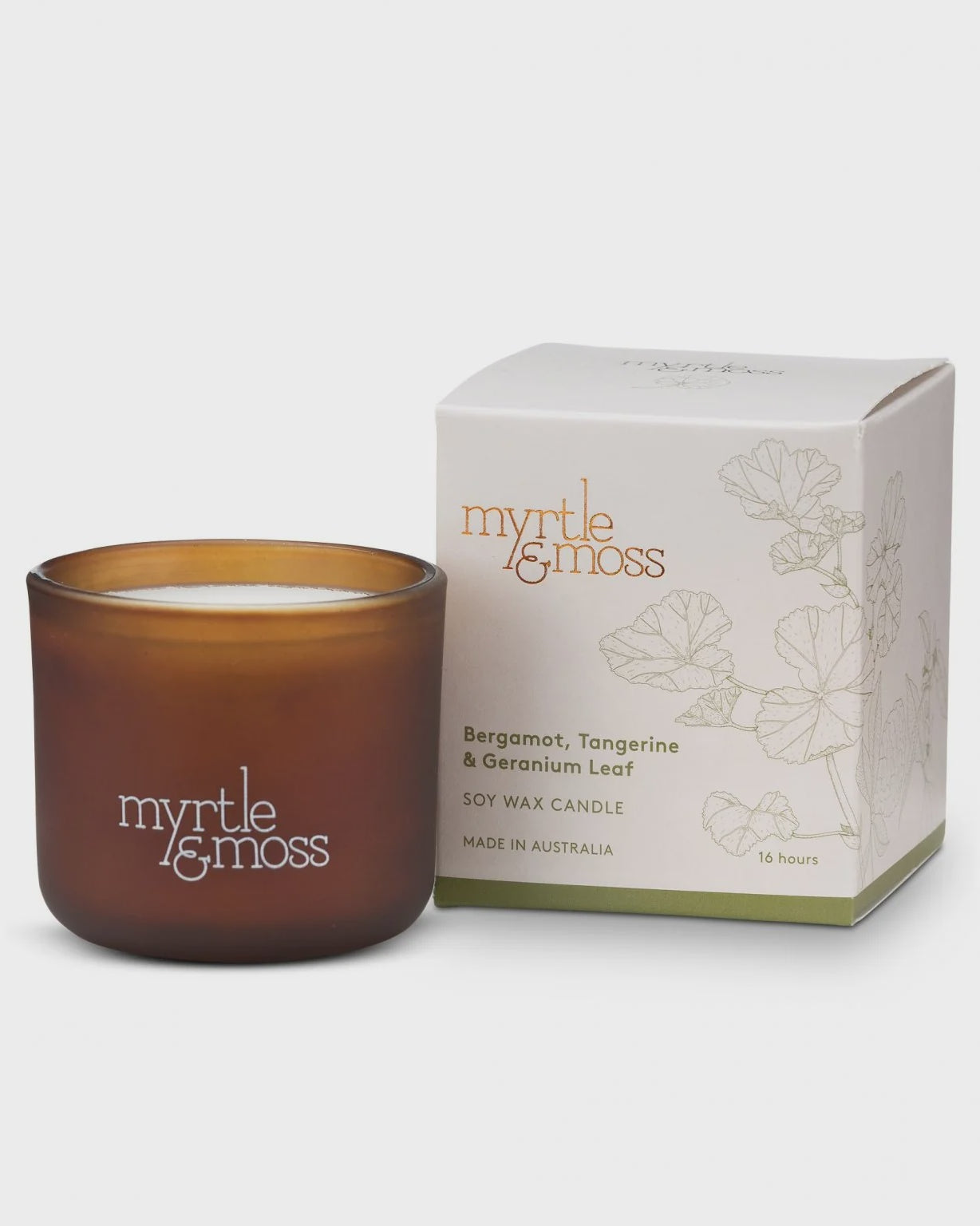 Soy Wax Candle Mini Bergamot Rind, Tangerine & Geranium Leaf Gifts and Accessories Myrtle & Moss