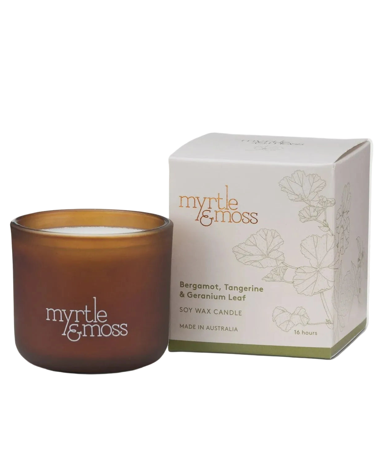 Soy Wax Candle Mini Bergamot Rind, Tangerine & Geranium Leaf Gifts and Accessories Myrtle & Moss
