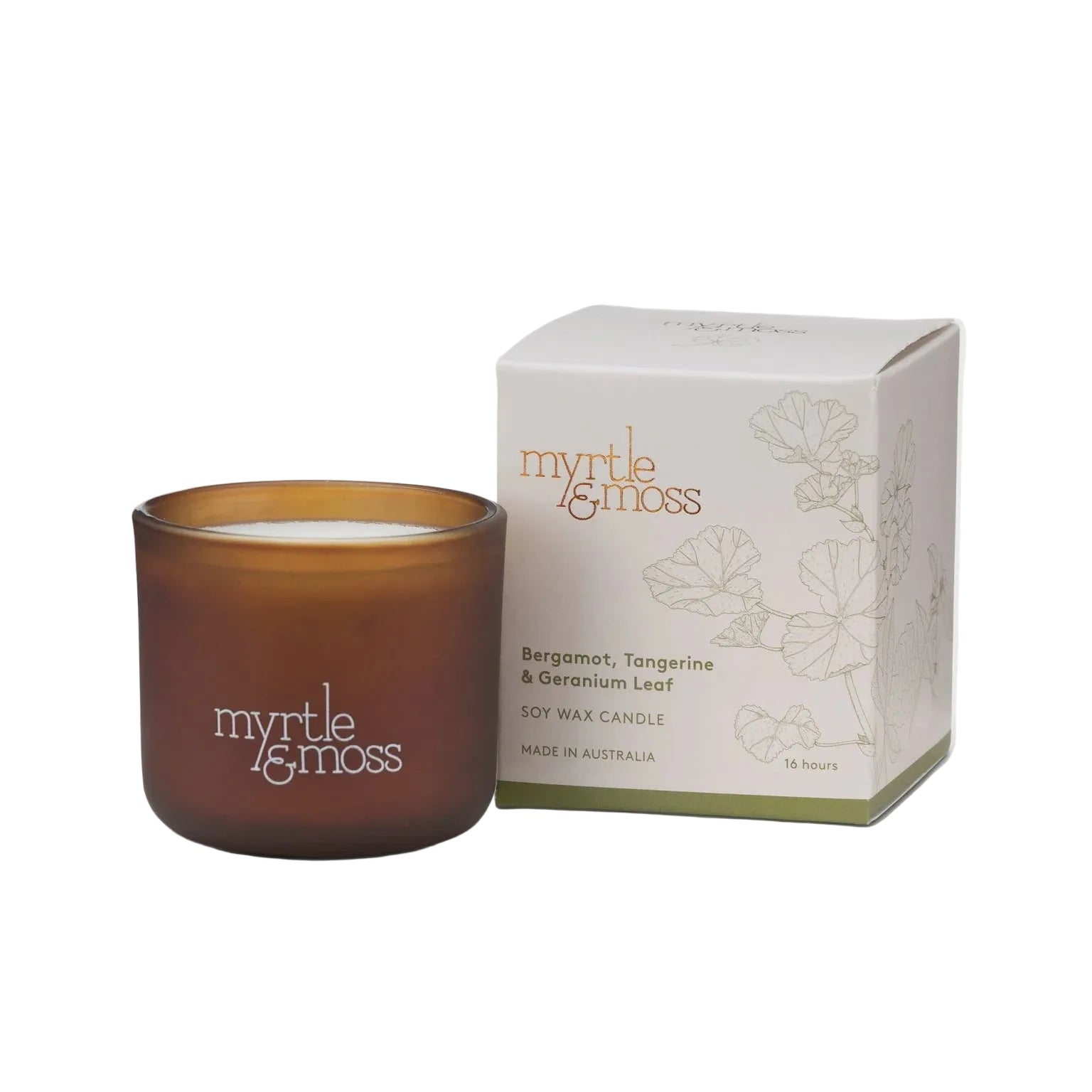 Soy Wax Candle Mini Bergamot Rind, Tangerine & Geranium Leaf Gifts and Accessories Myrtle & Moss