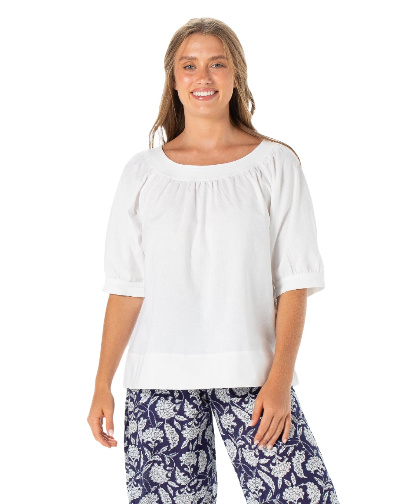 Bliss Top Basic White Tops Boom Shankar