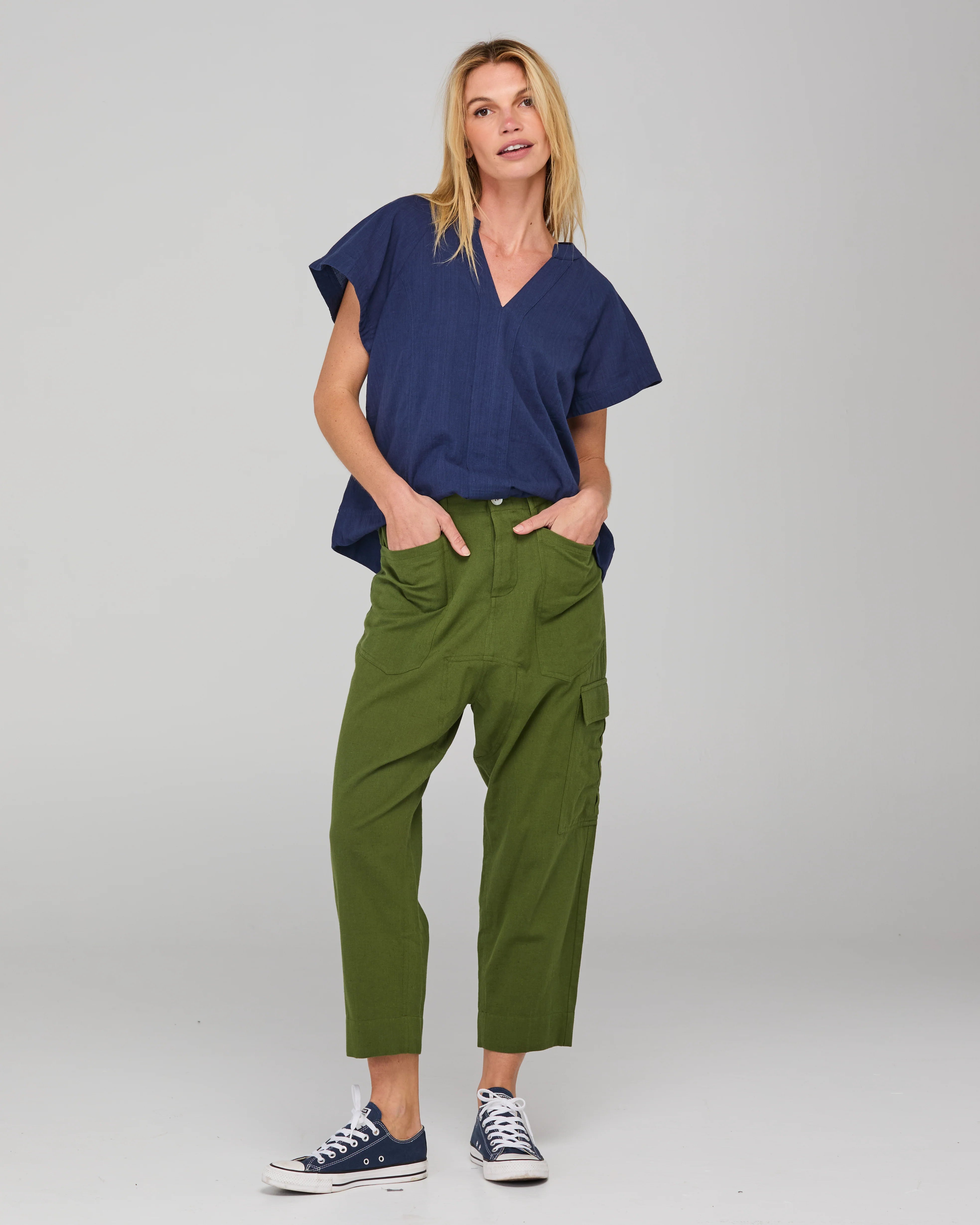 Molly Cargo Pant Khaki Bottoms Boom Shankar