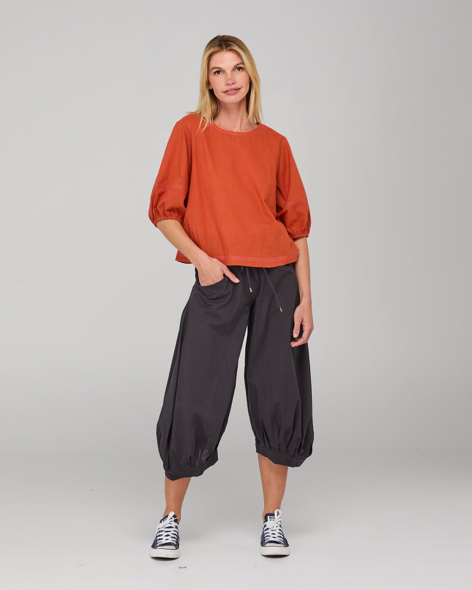 Ava Top Burnt Orange Tops Boom Shankar