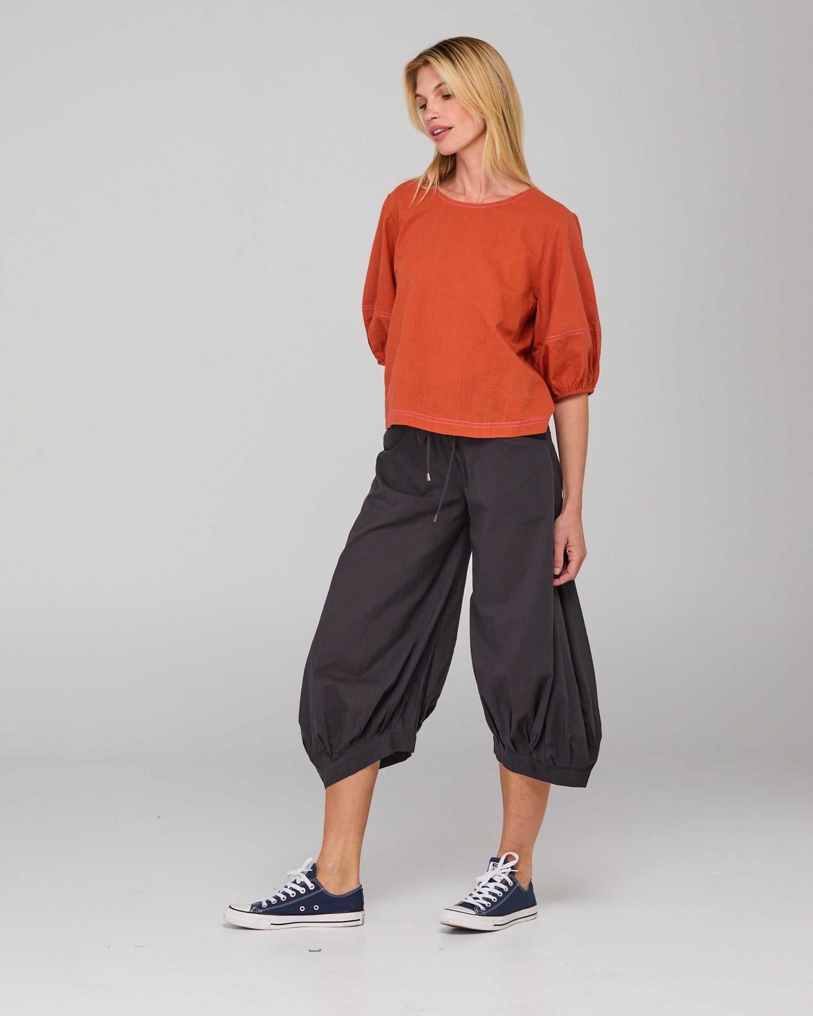 Ava Top Burnt Orange Tops Boom Shankar