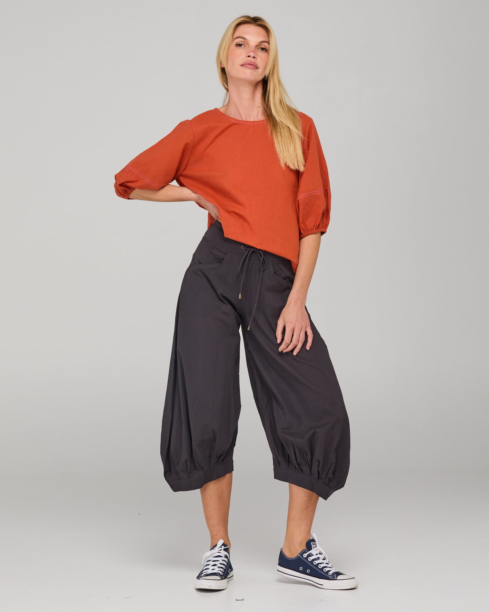 Ava Top Burnt Orange Tops Boom Shankar