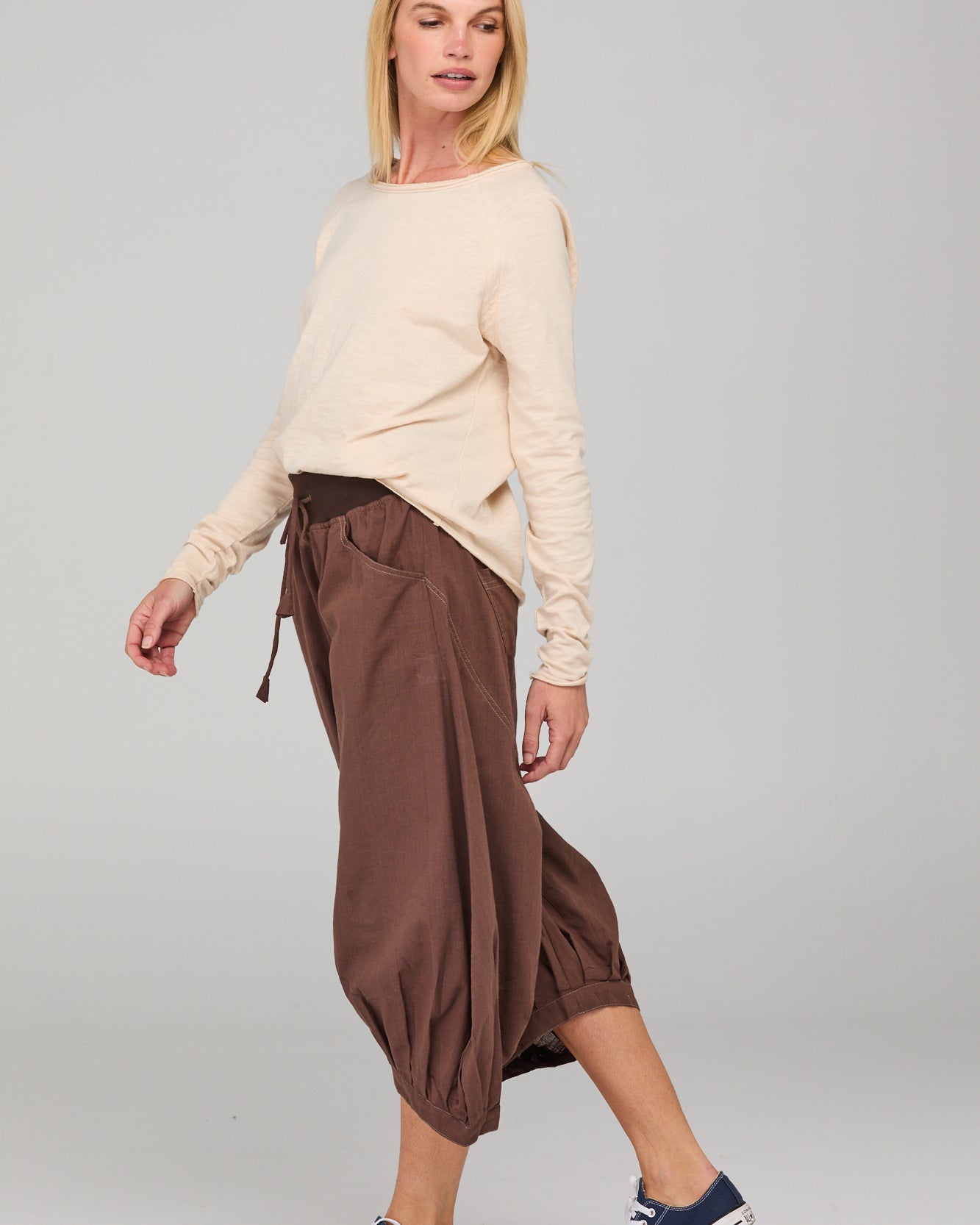 Guru Pant Dark Taupe Bottoms Boom Shankar