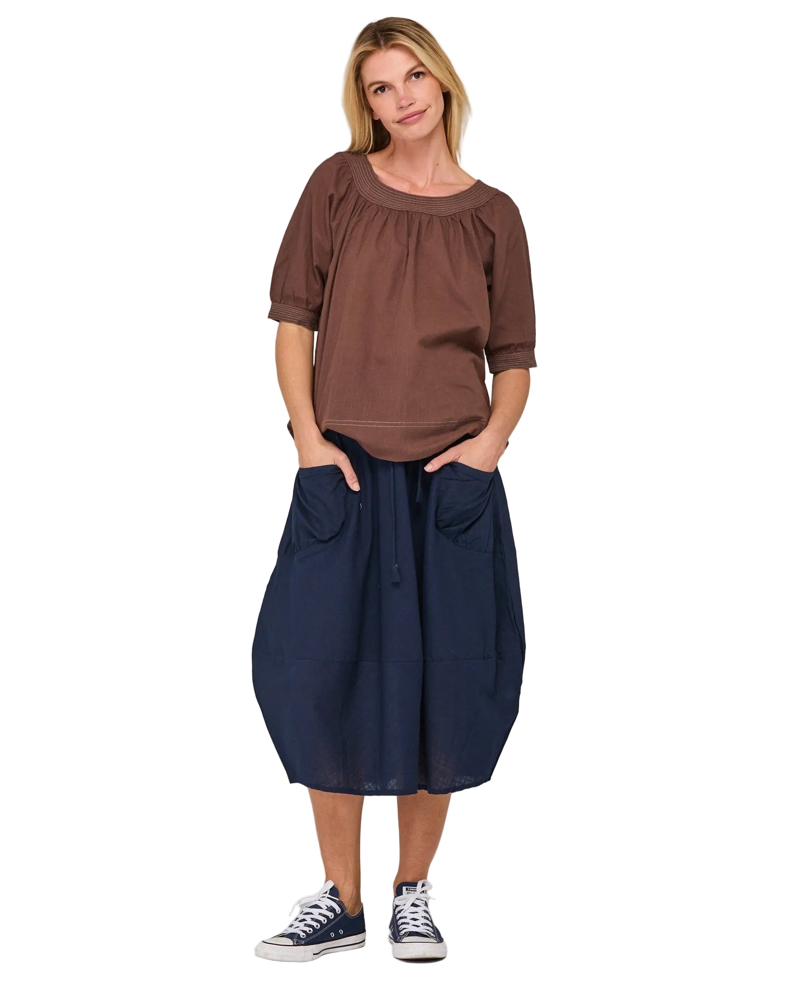 Bliss Top Dark Taupe Tops Boom Shankar XS(6- 8)