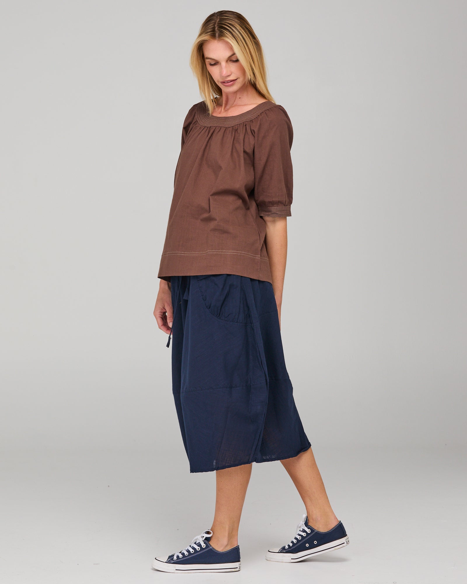 Bliss Top Dark Taupe Tops Boom Shankar