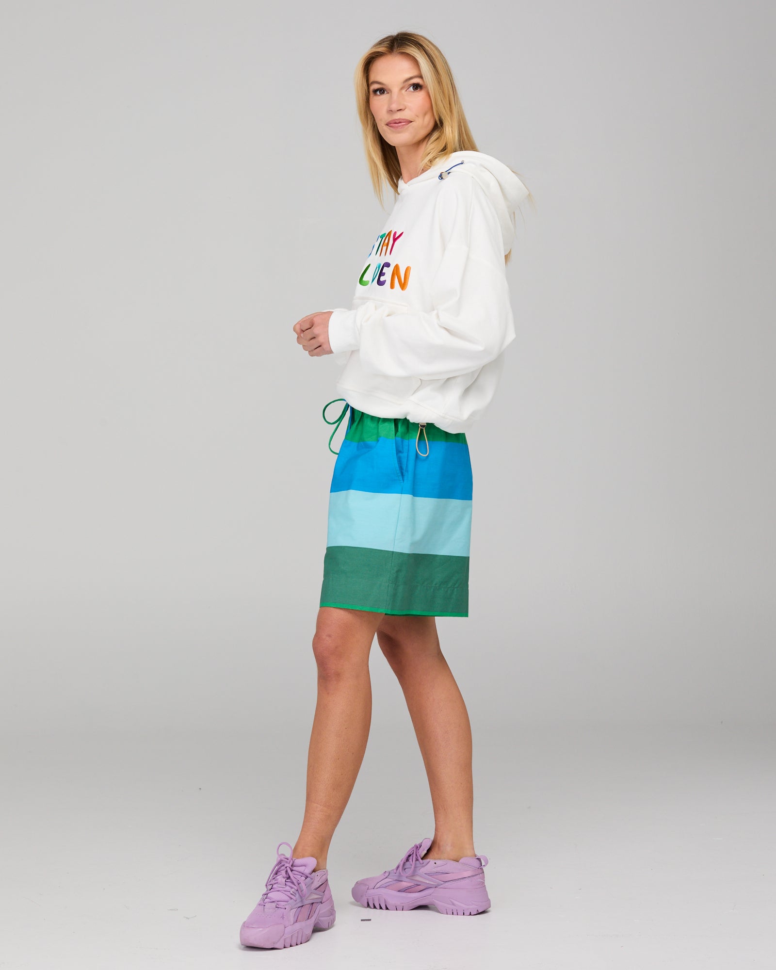 Meeko Embroidered Jumper - White Multi Tops McMurtrie Illustrations