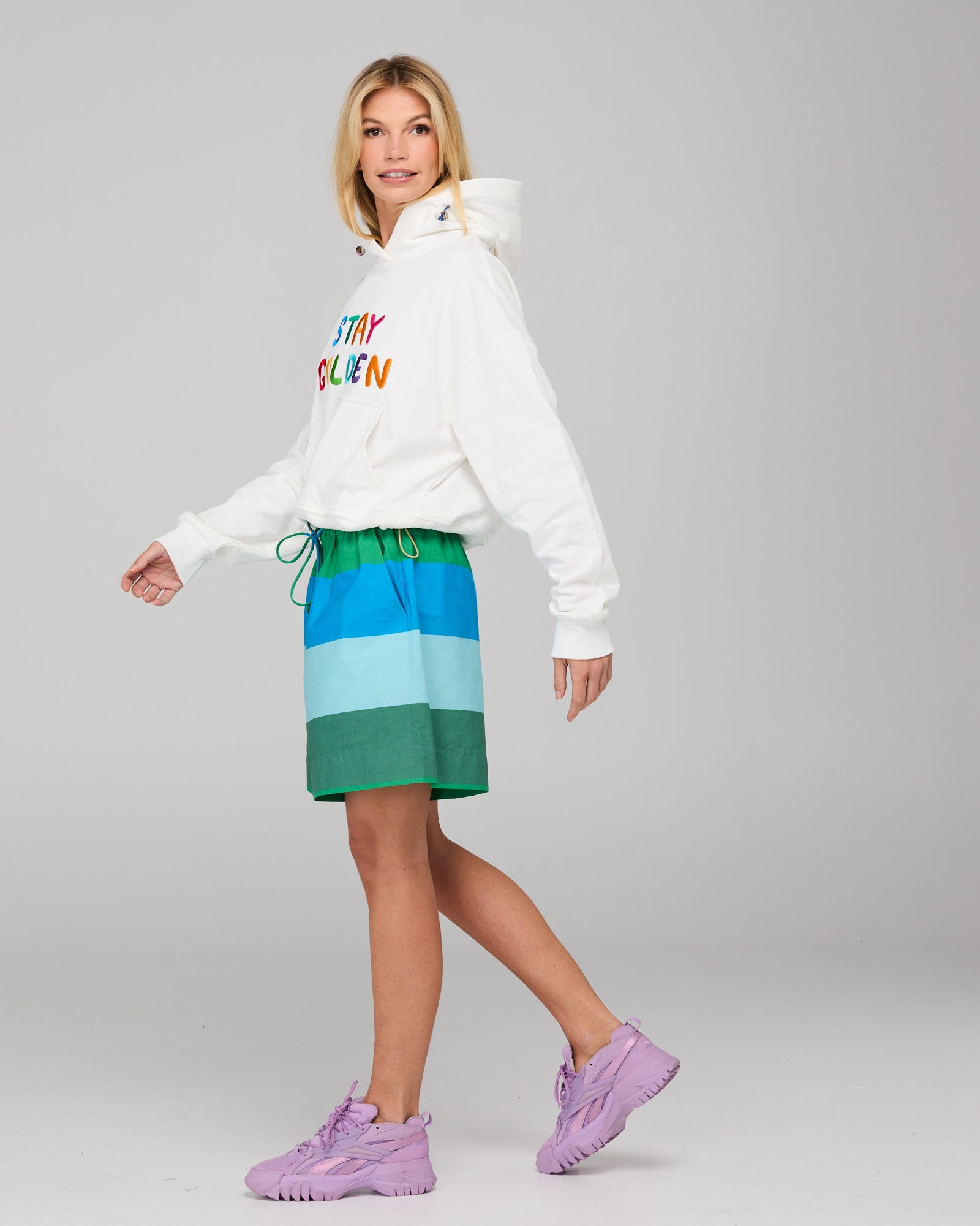 Meeko Embroidered Jumper - White Multi Tops McMurtrie Illustrations