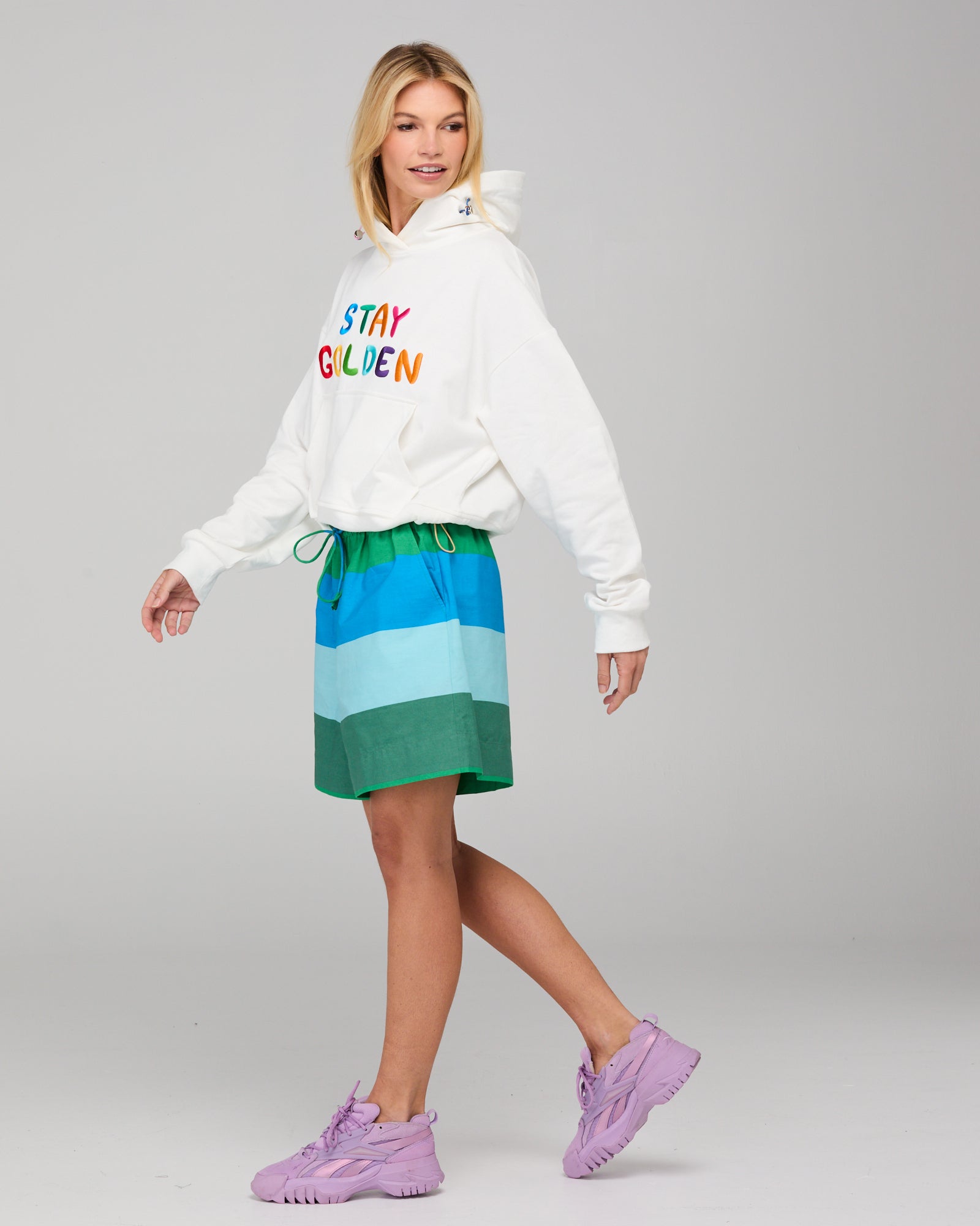 Meeko Embroidered Jumper - White Multi Tops McMurtrie Illustrations