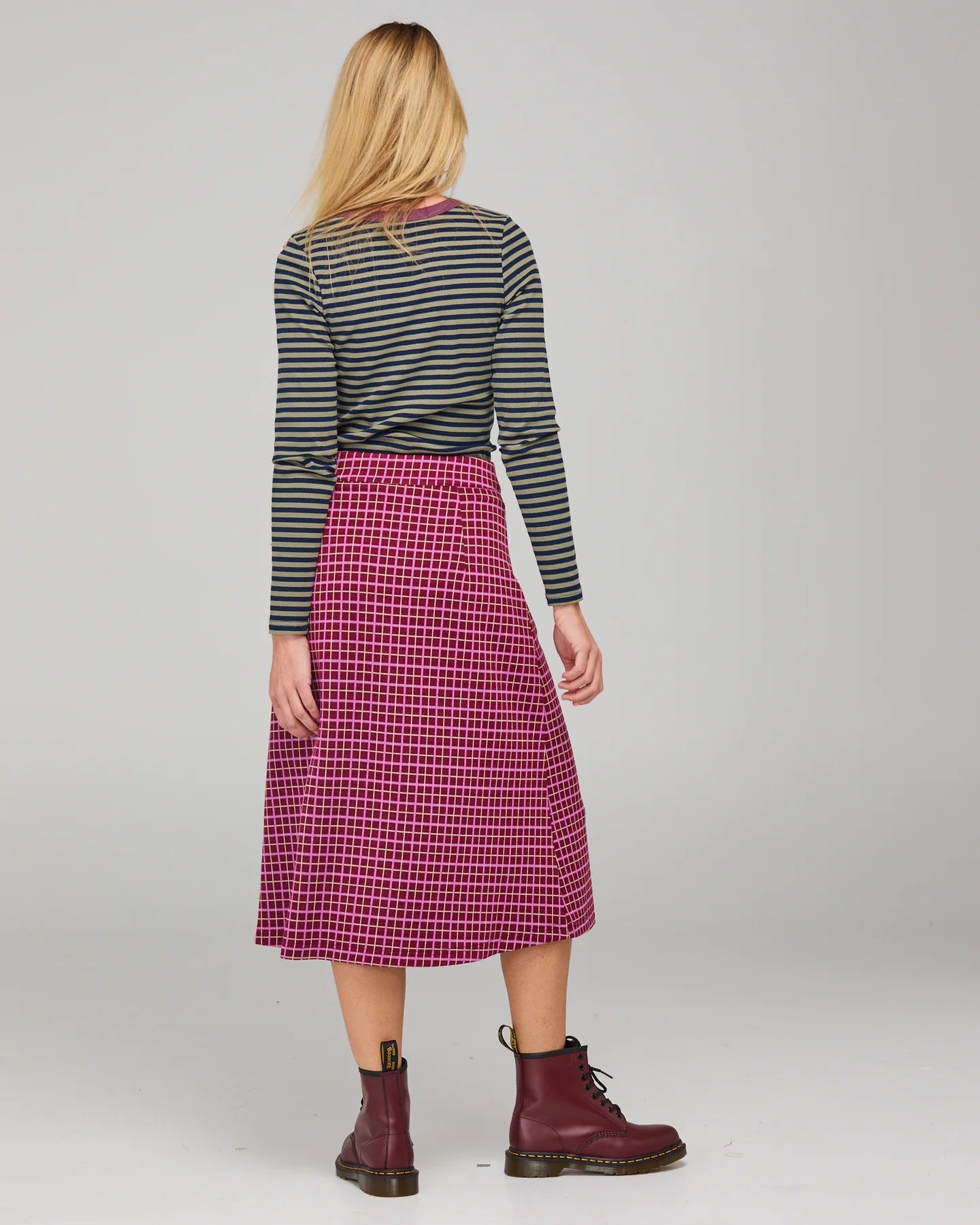 Bellissimo L/S Top Stripe Khaki/Navy Tops Boom Shankar