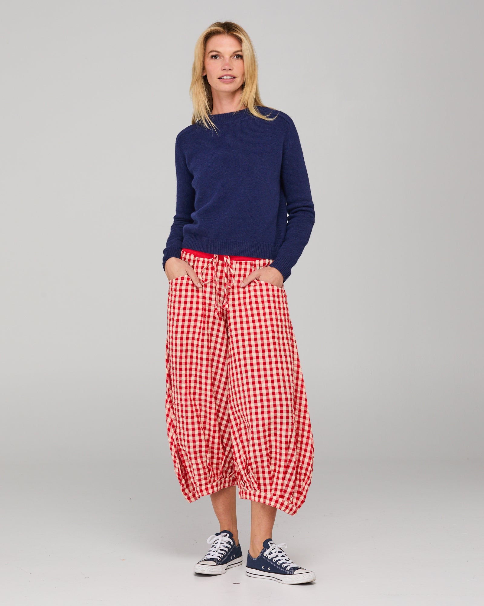 Guru Pant Red Seersucker Bottoms Boom Shankar