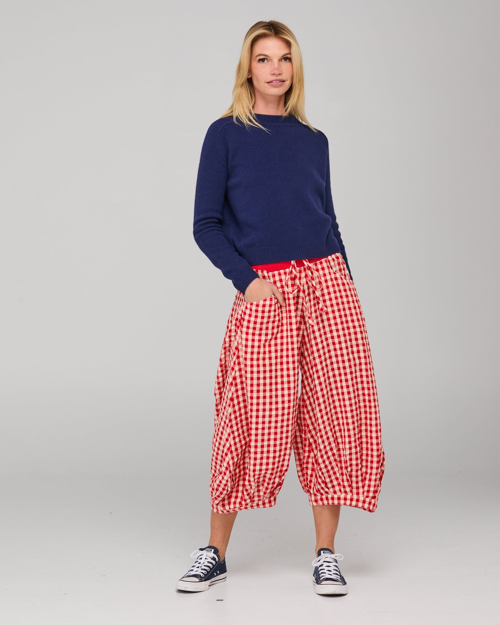 Guru Pant Red Seersucker Bottoms Boom Shankar