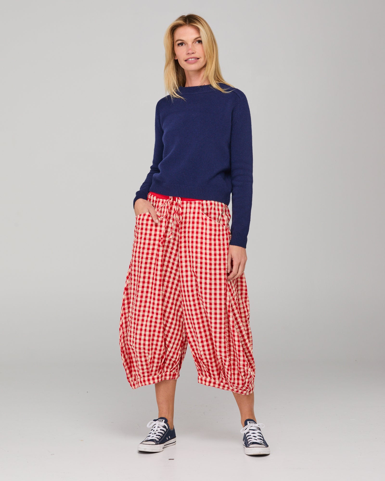 Guru Pant Red Seersucker Bottoms Boom Shankar