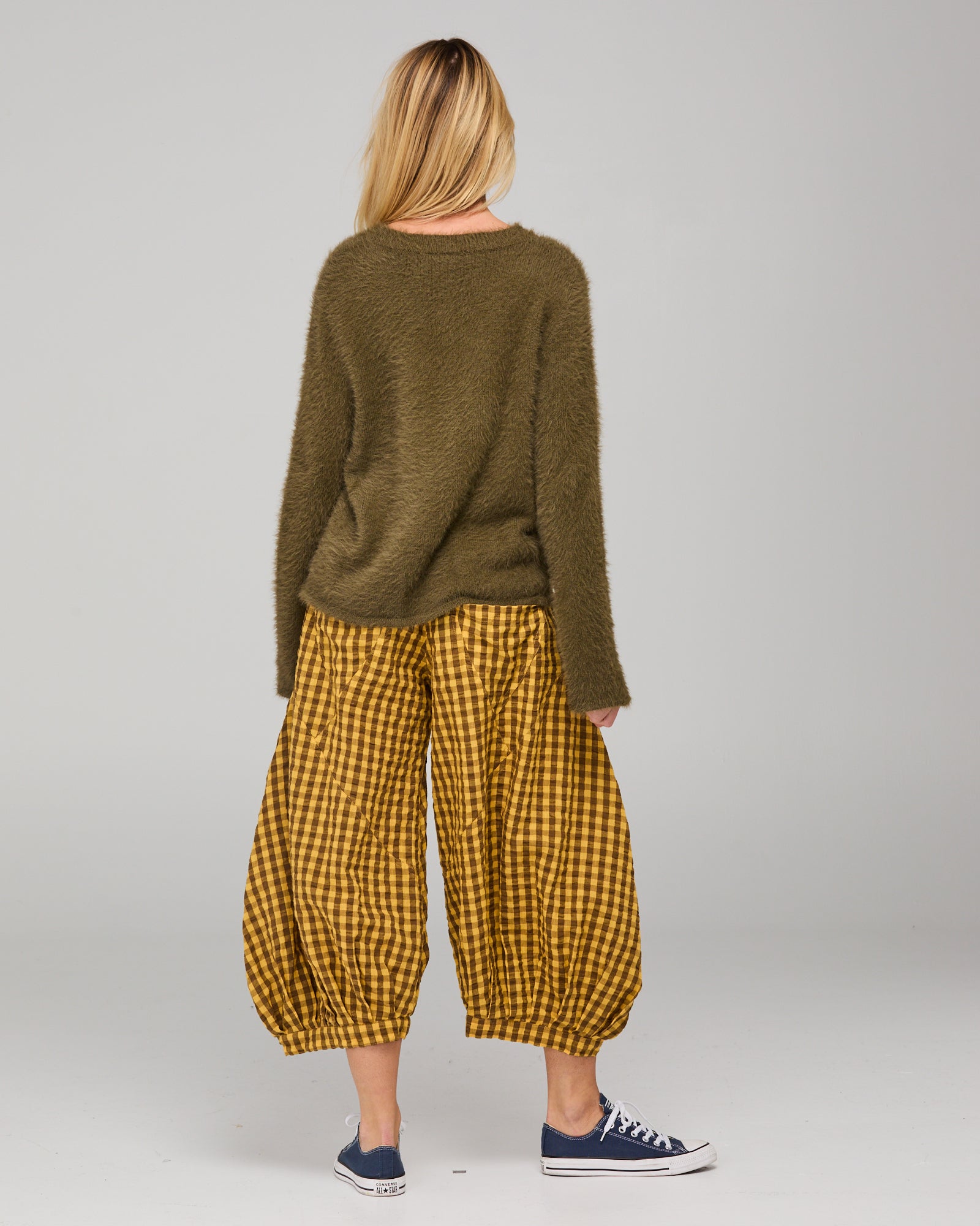 Guru Pant Mustard Seersucker Bottoms Boom Shankar