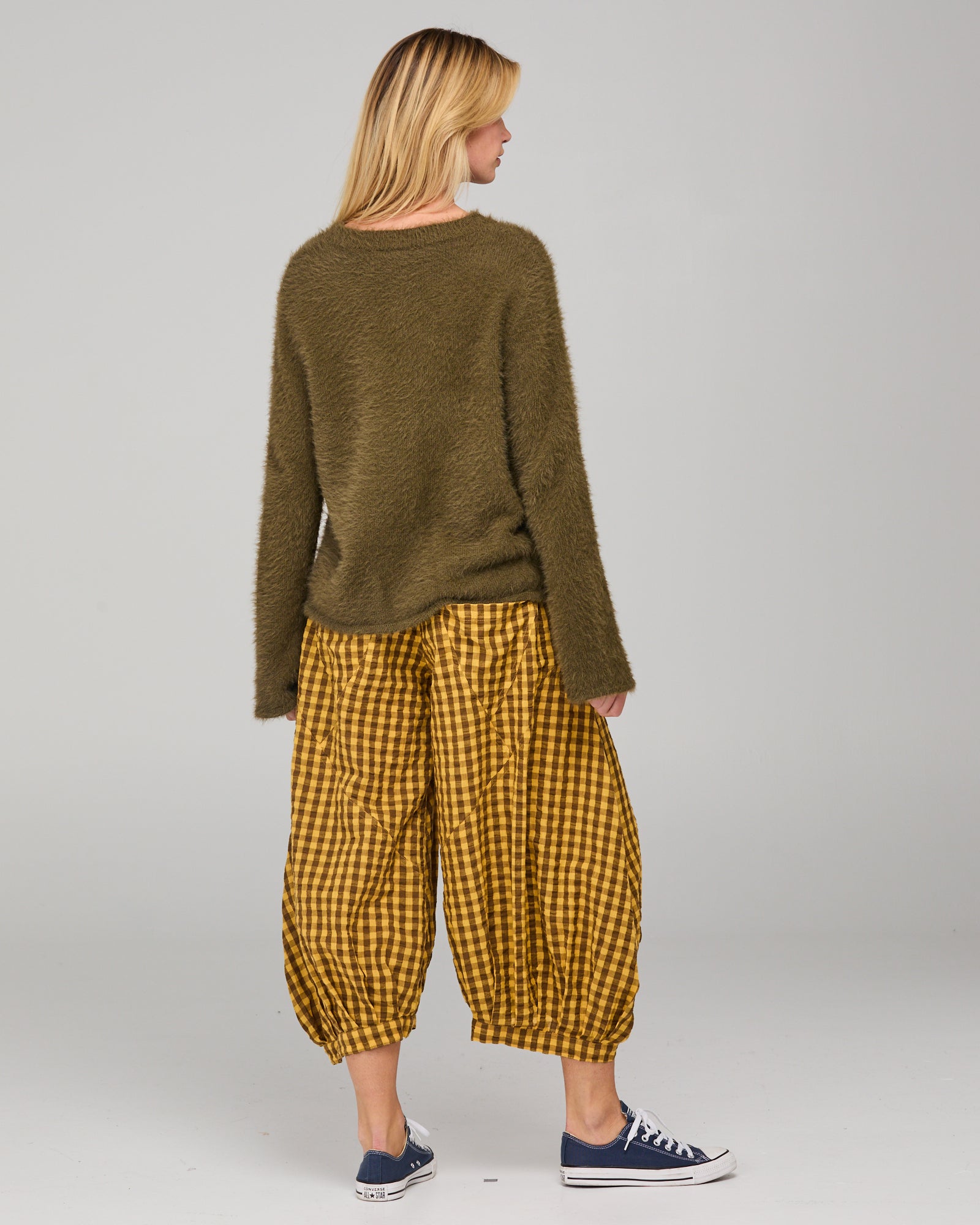Guru Pant Mustard Seersucker Bottoms Boom Shankar