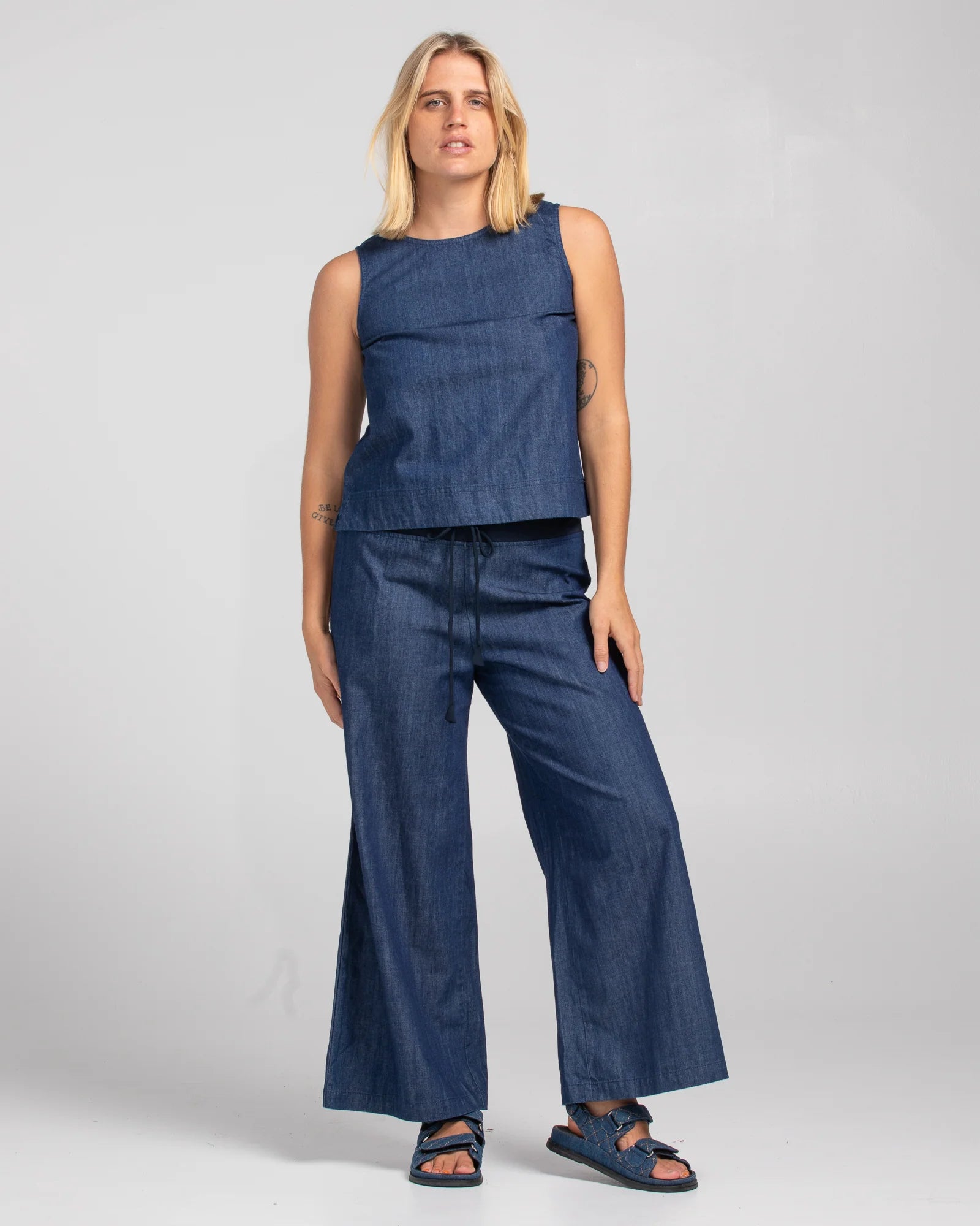 Hara Top Dark Denim Tops Boom Shankar