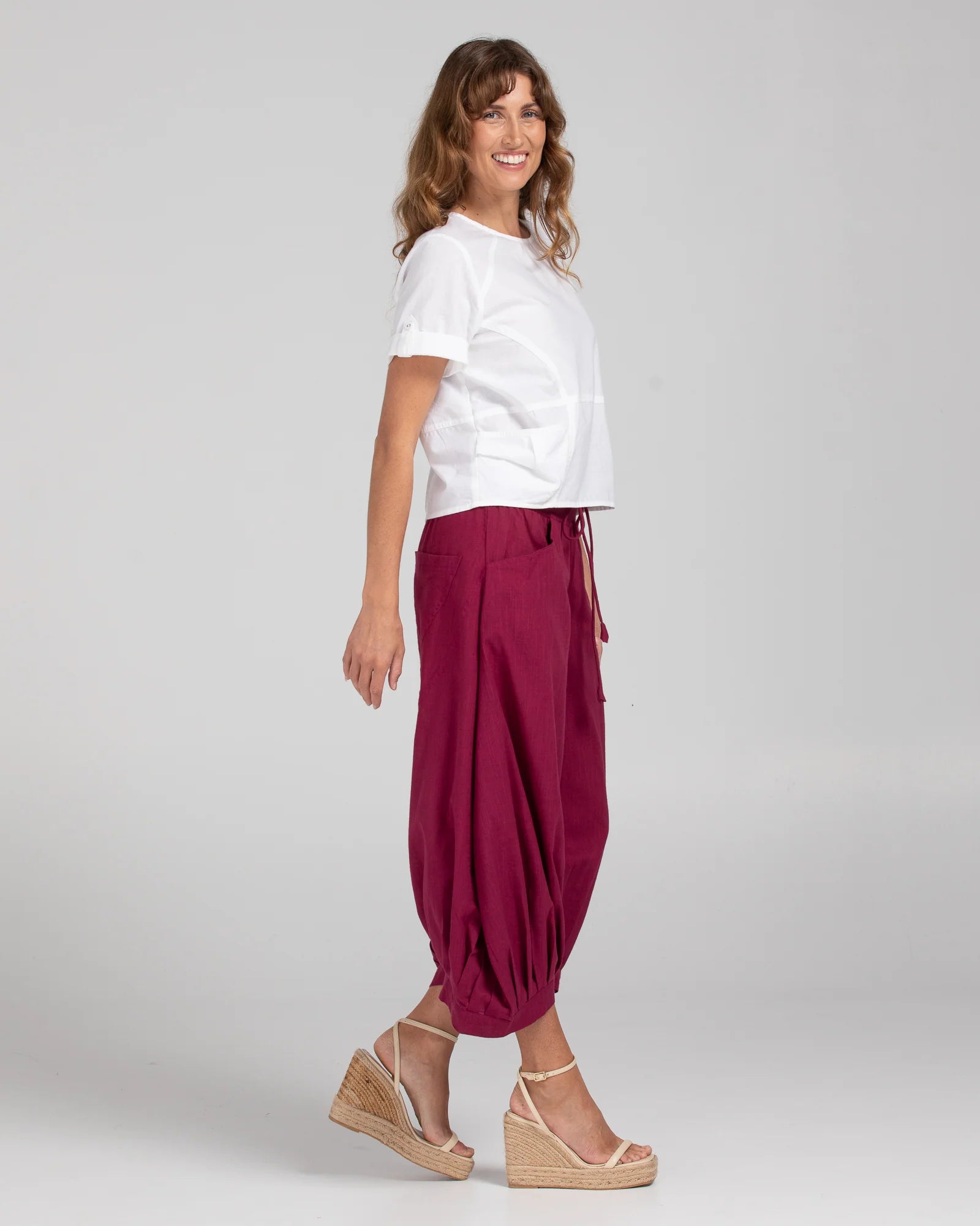 Boom Shankar Guru Pant - Deep Magenta Bottoms Boom Shankar