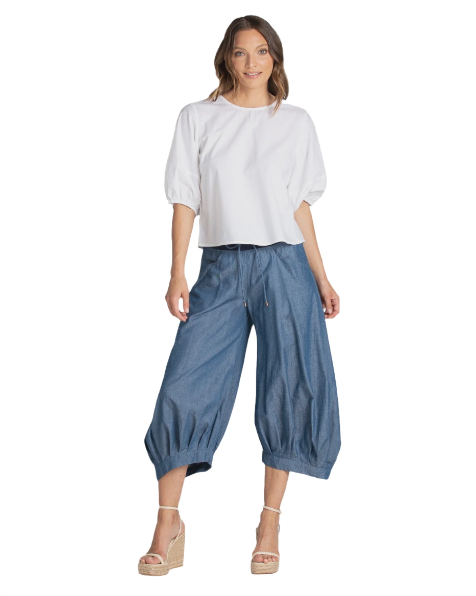Guru Pant Basic - Blue Chambray Bottoms Boom Shankar 6