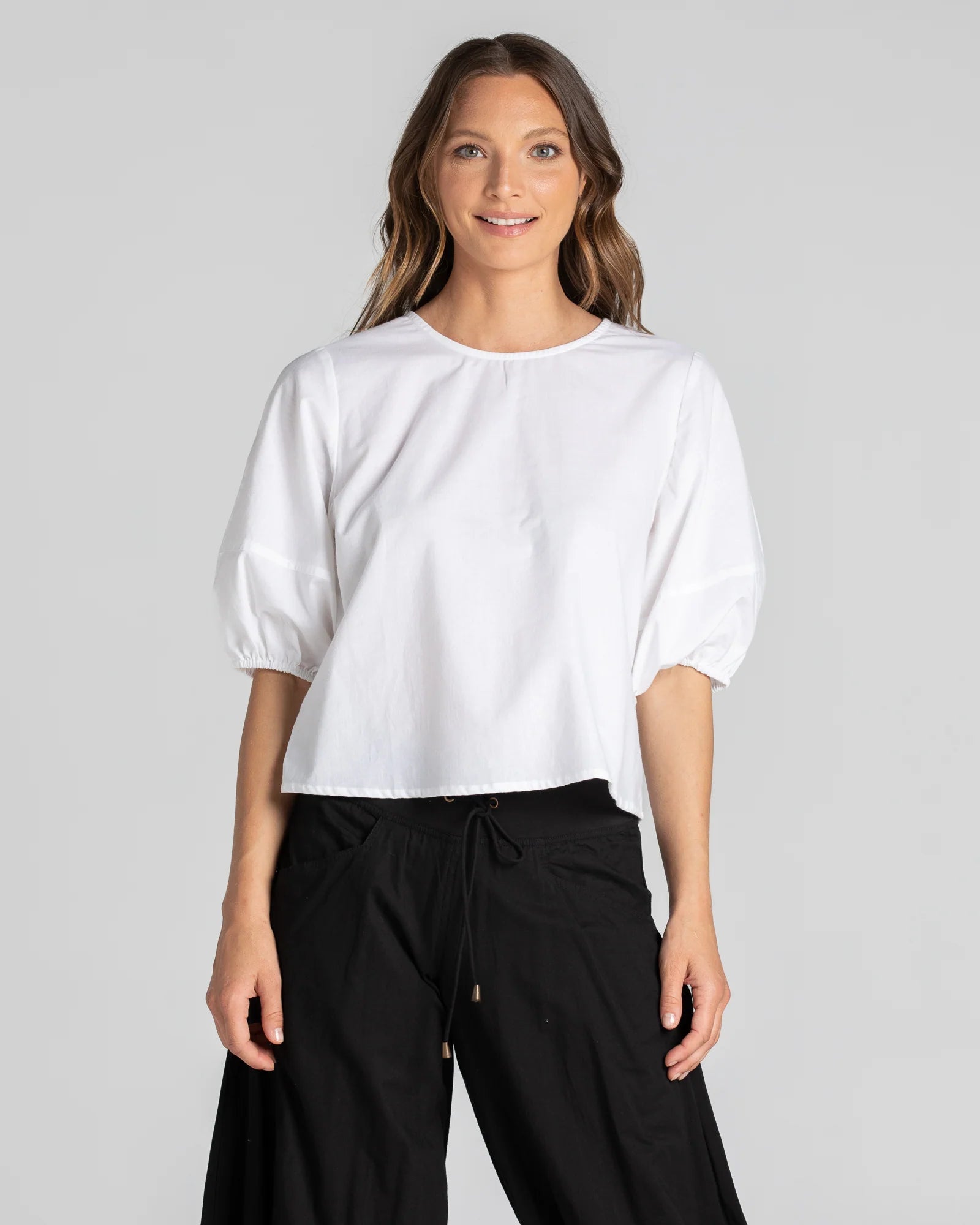 Ava Top Basic White Tops Boom Shankar