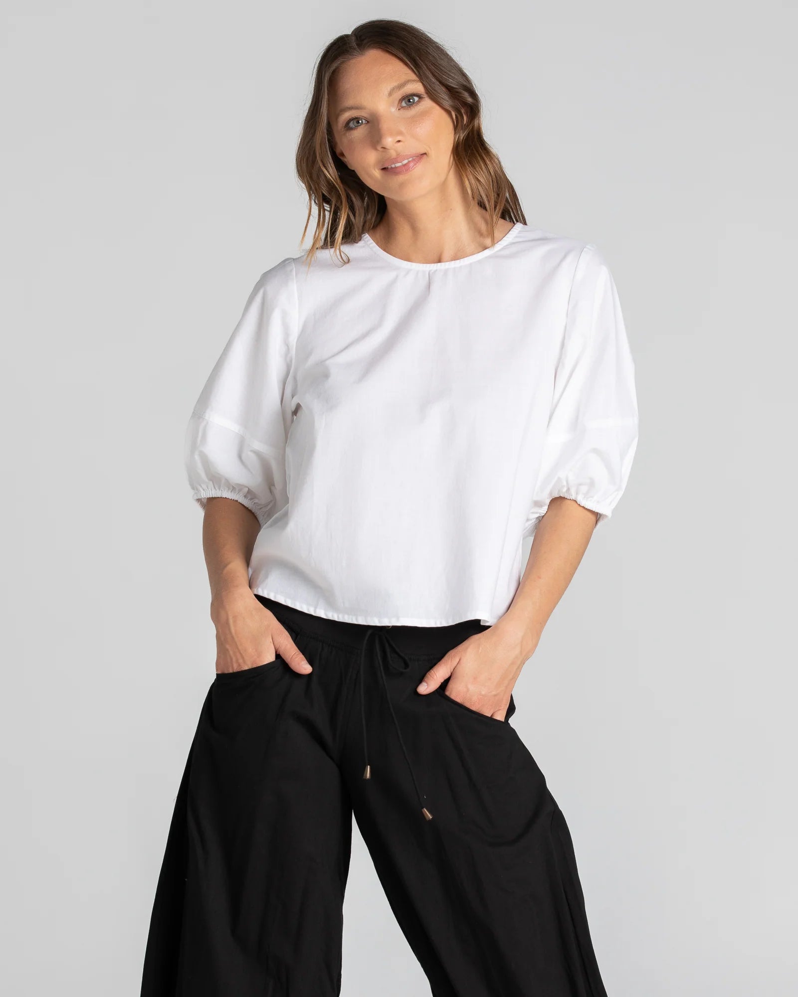 Ava Top Basic White Tops Boom Shankar