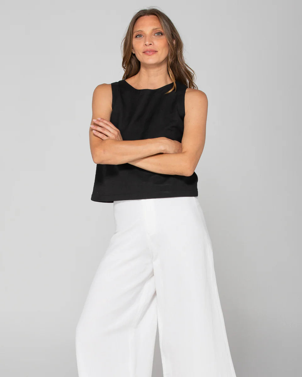 Jedda Linen Pant White Bottoms Boom Shankar