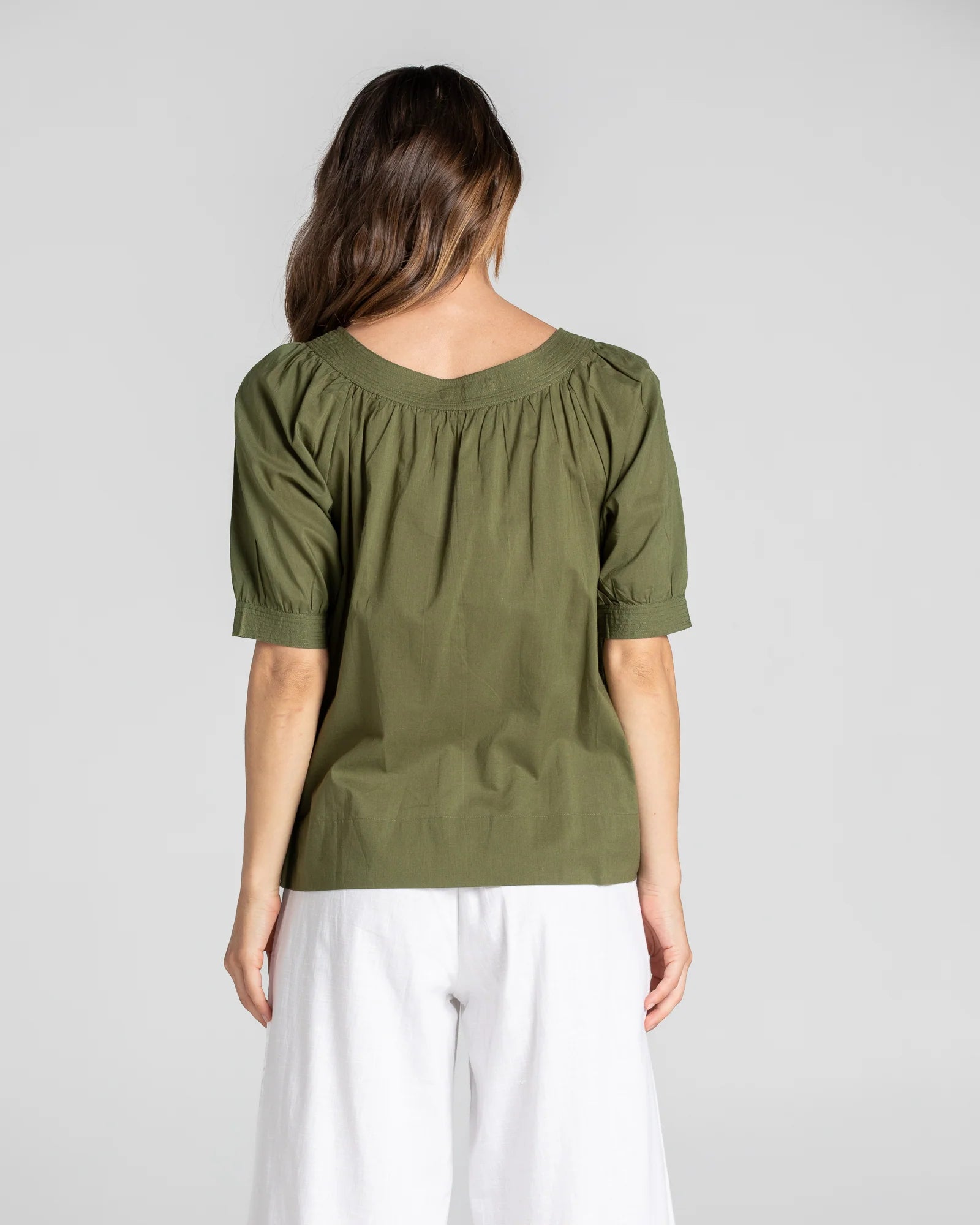 Bliss Top Basic Khaki Tops Boom Shankar