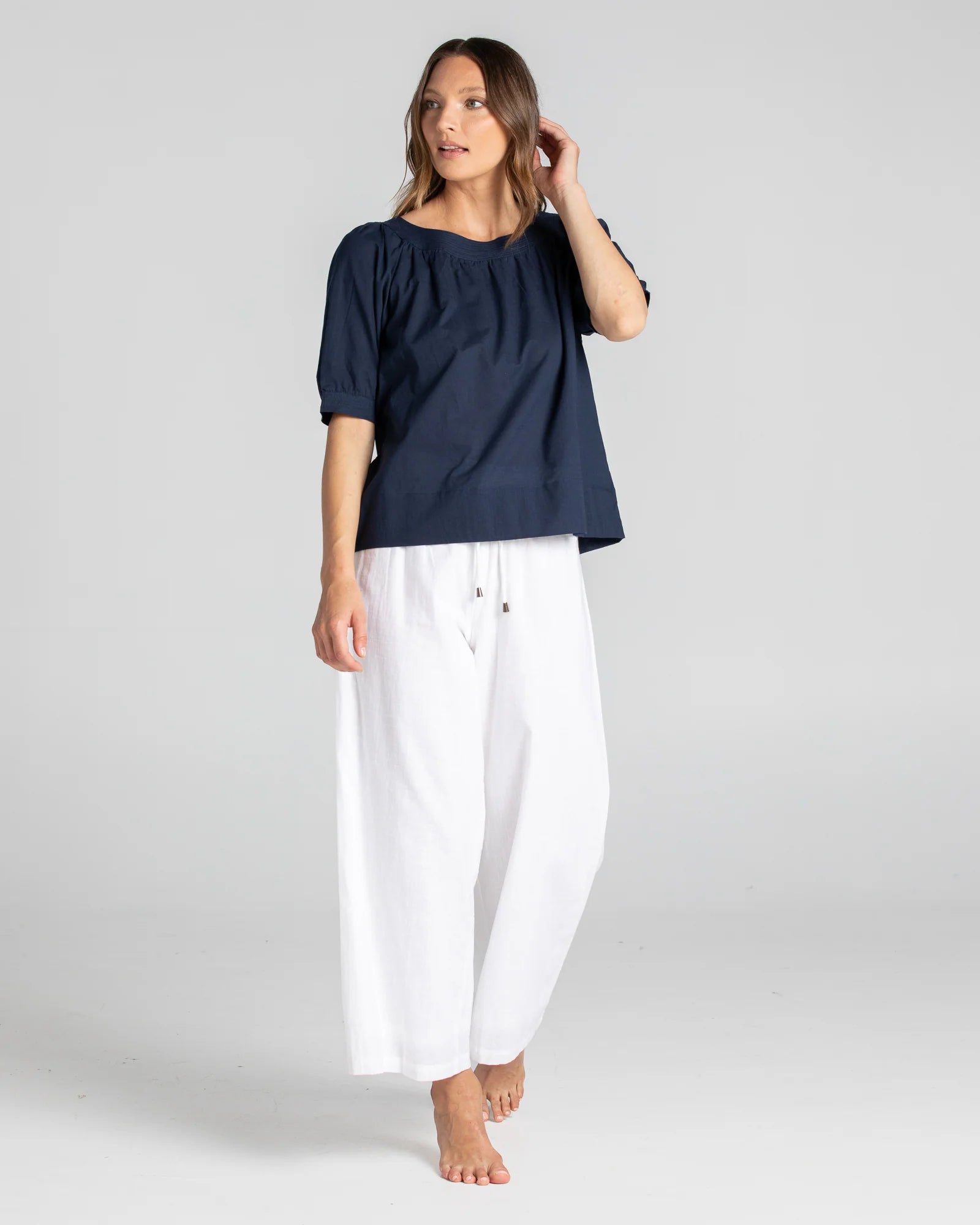 Bliss Top Basic Navy Tops Boom Shankar