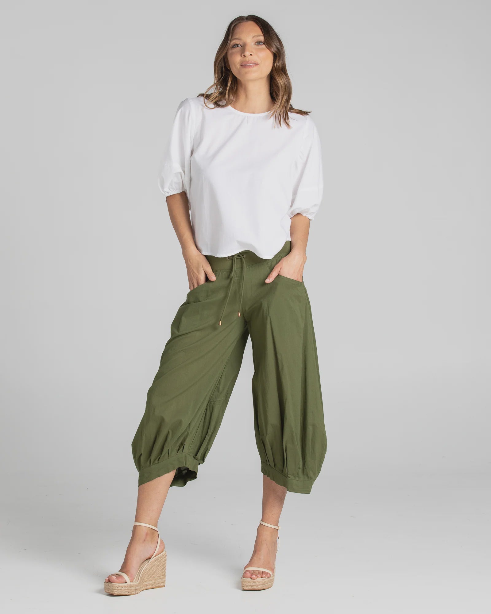 Guru Pant Basic Khaki Green Bottoms Boom Shankar