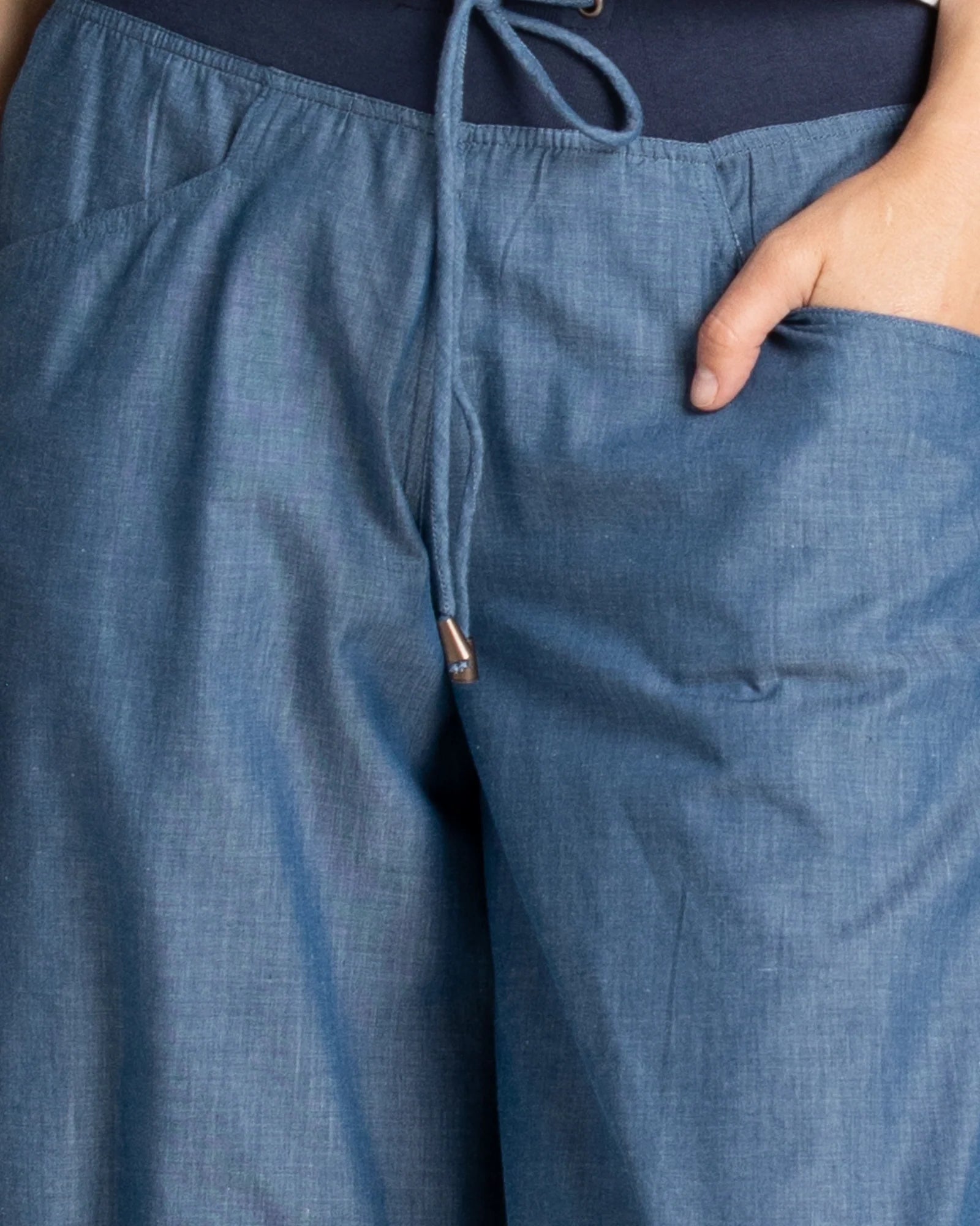 Jada Short Basic - Blue Chambray Bottoms Boom Shankar