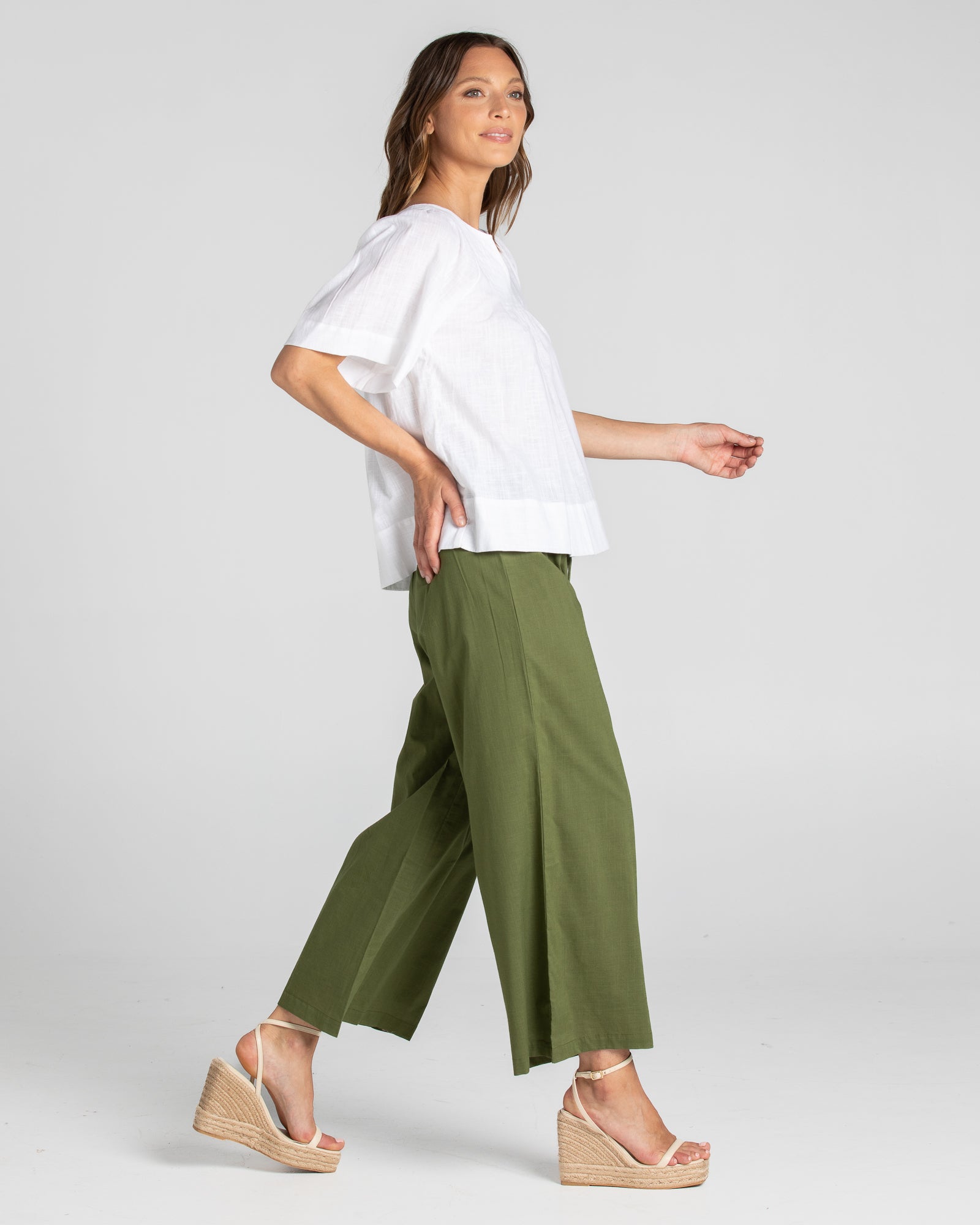 Ria Pant Basic Khaki Bottoms Boom Shankar