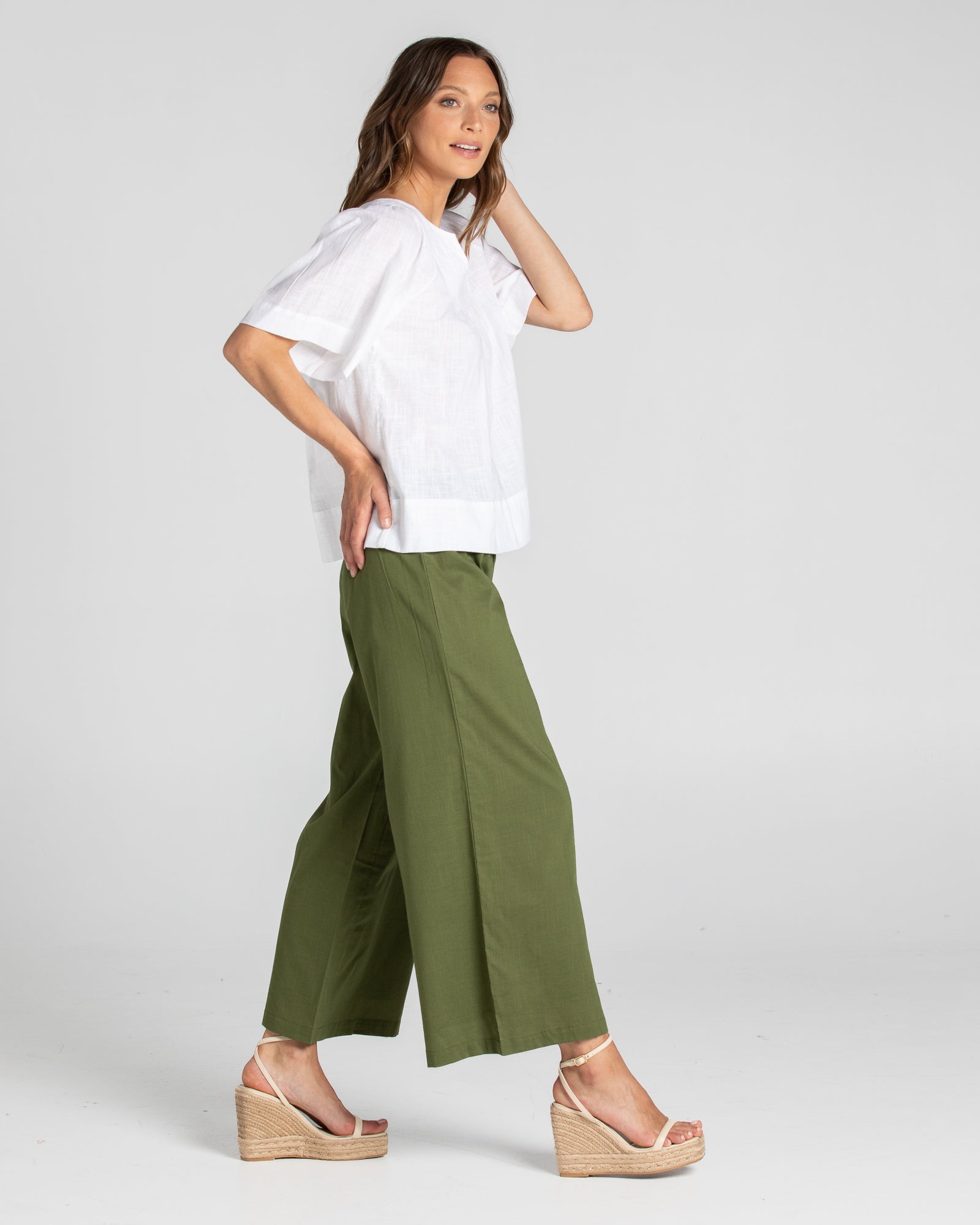 Ria Pant Basic Khaki Bottoms Boom Shankar