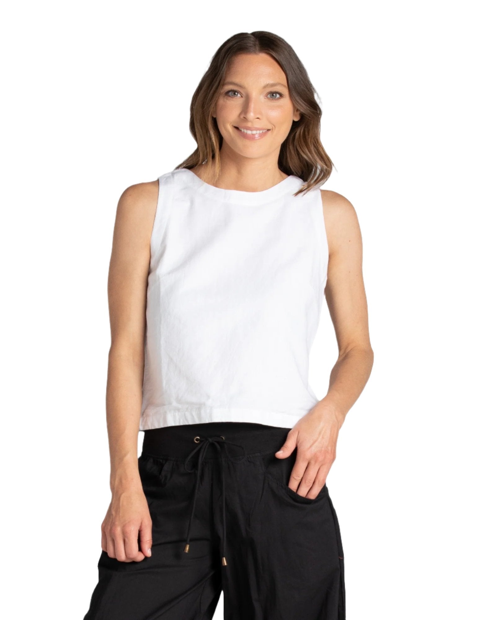 Rose Top White Linen Tops Boom Shankar 6