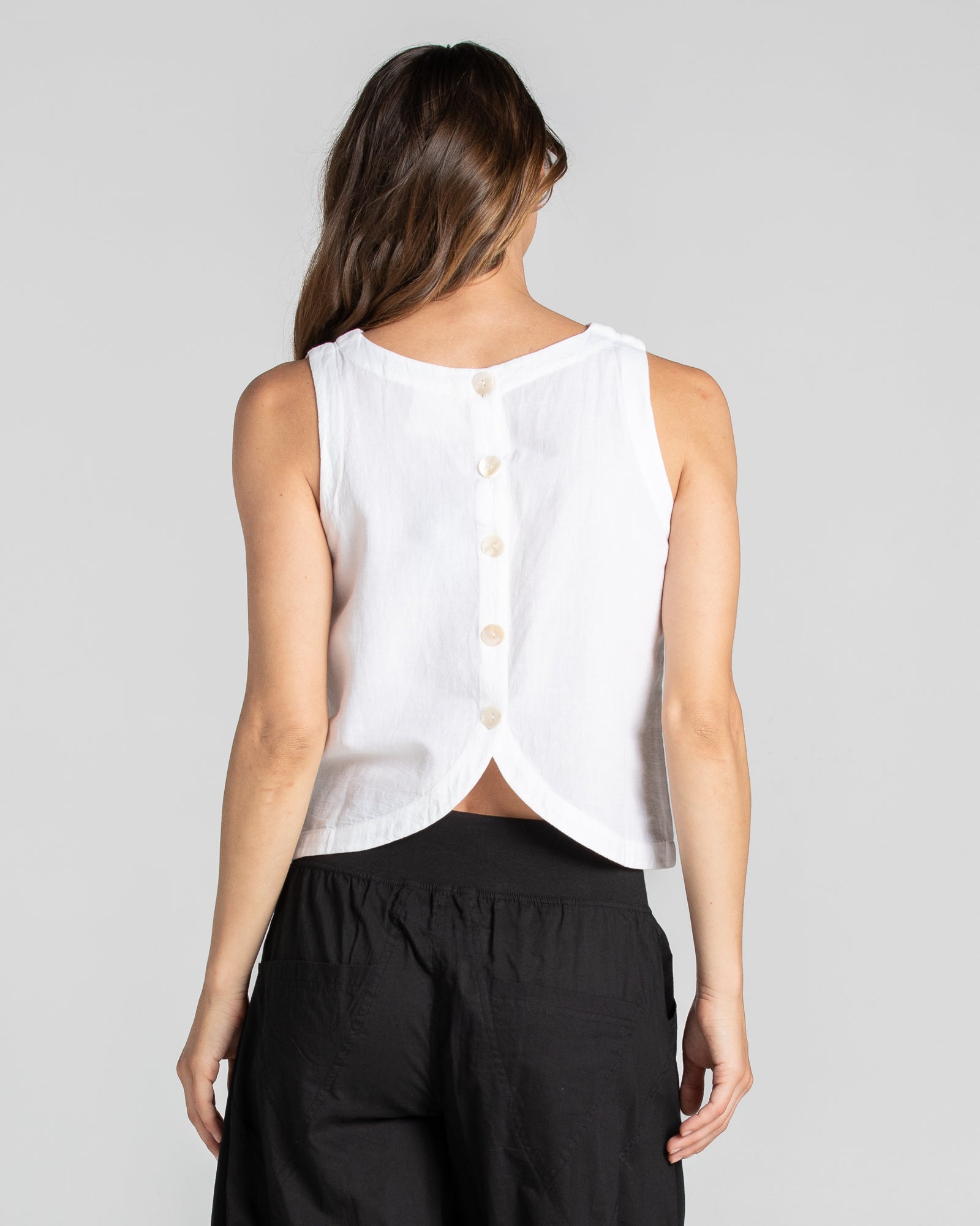Rose Top White Linen Tops Boom Shankar