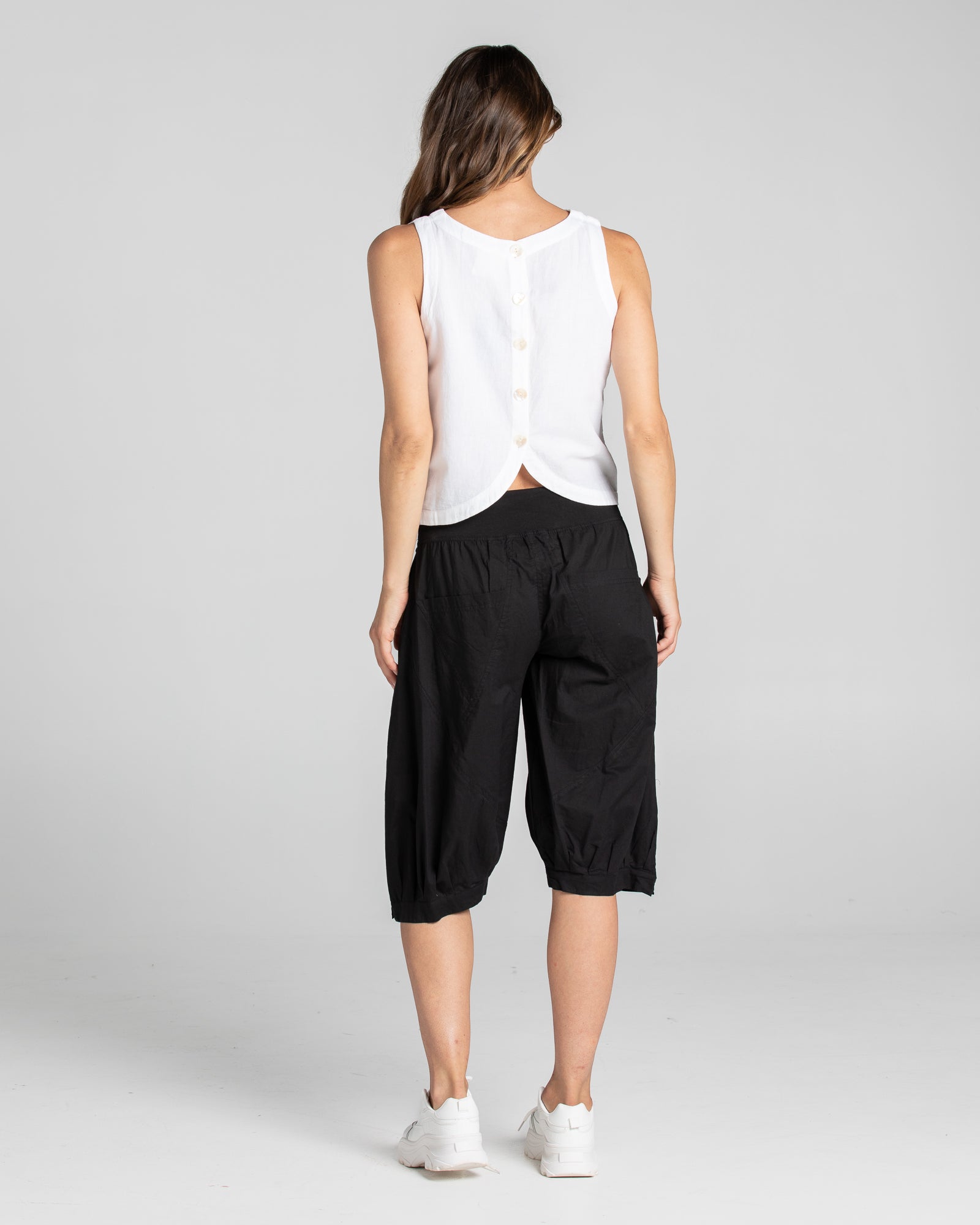 Rose Top White Linen Tops Boom Shankar