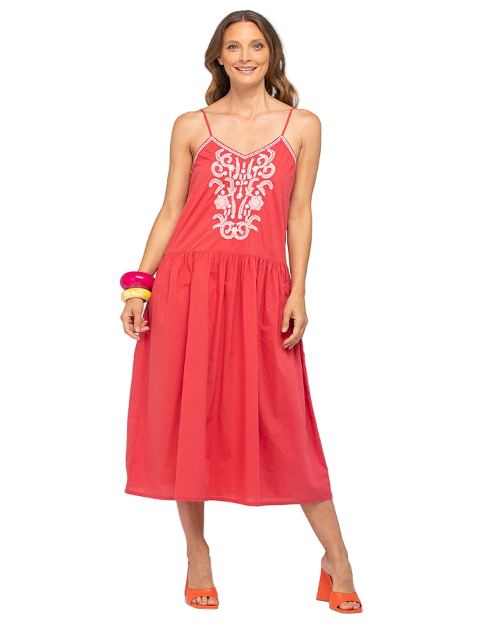 Ahana Dress Washed Red Dresses Boom Shankar XS(6-8)