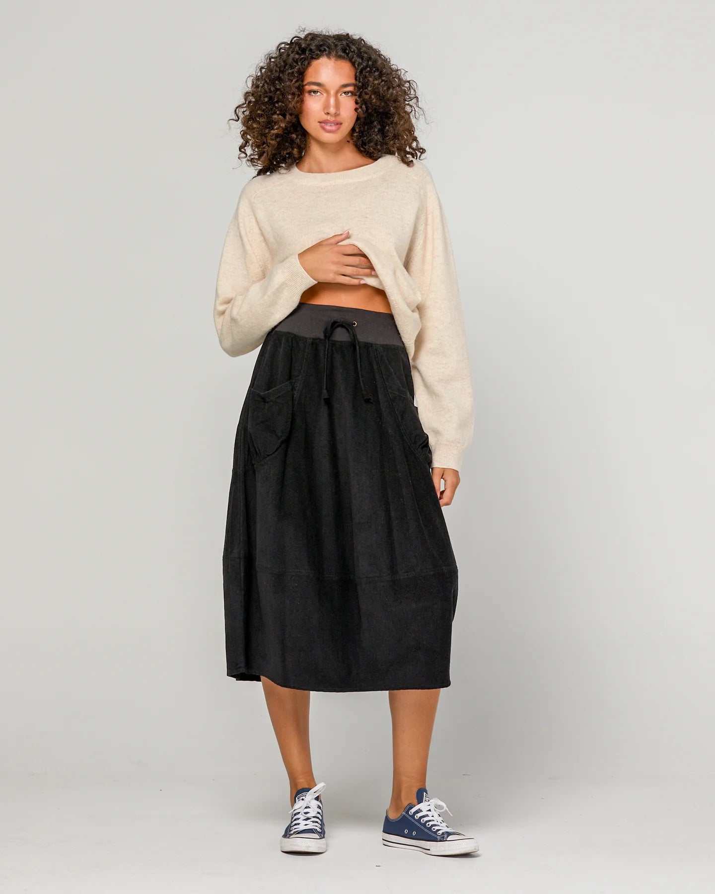 Cord Guru Skirt Black Skirts Boom Shankar