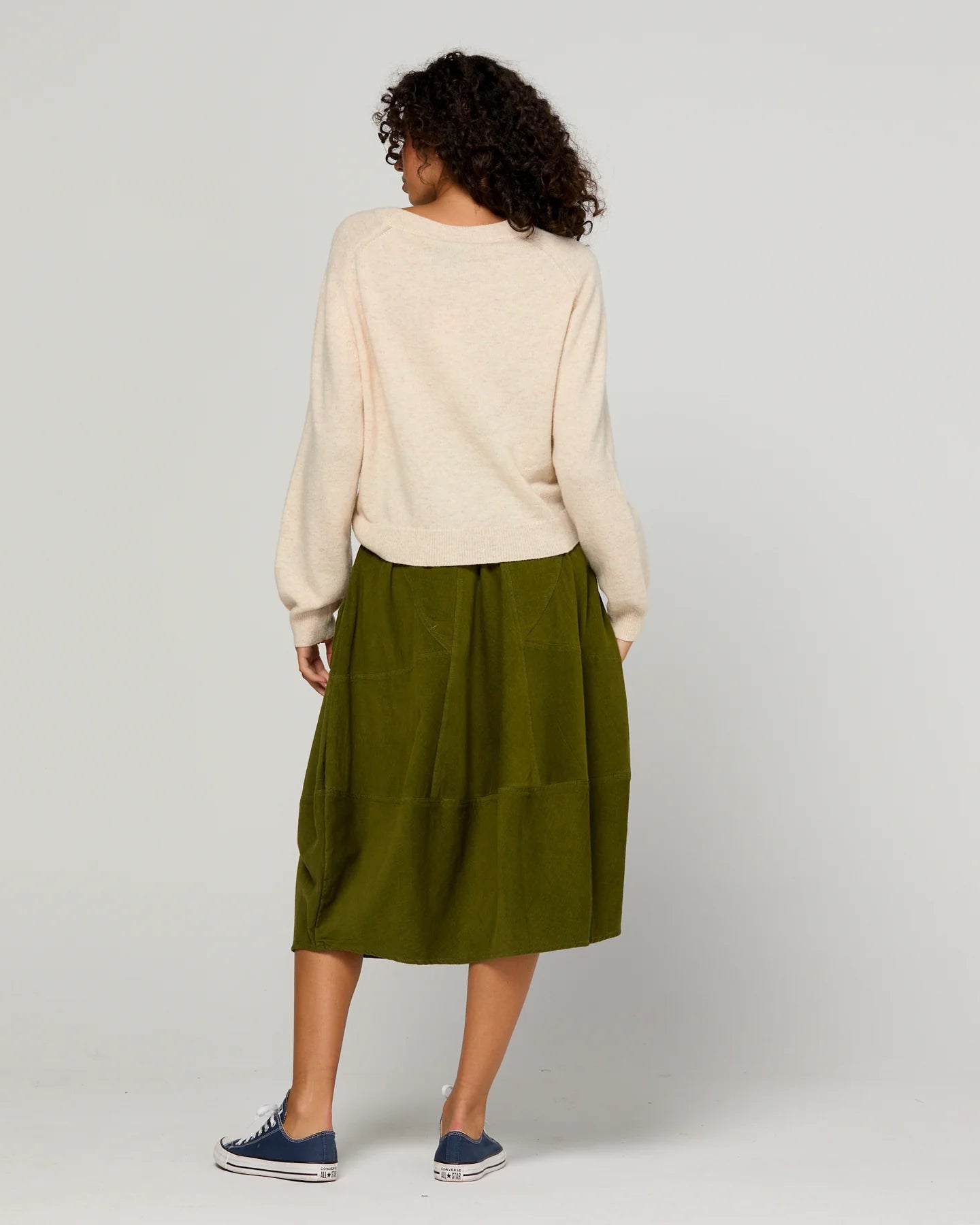 Cord Guru Skirt Olive Green Skirts Boom Shankar