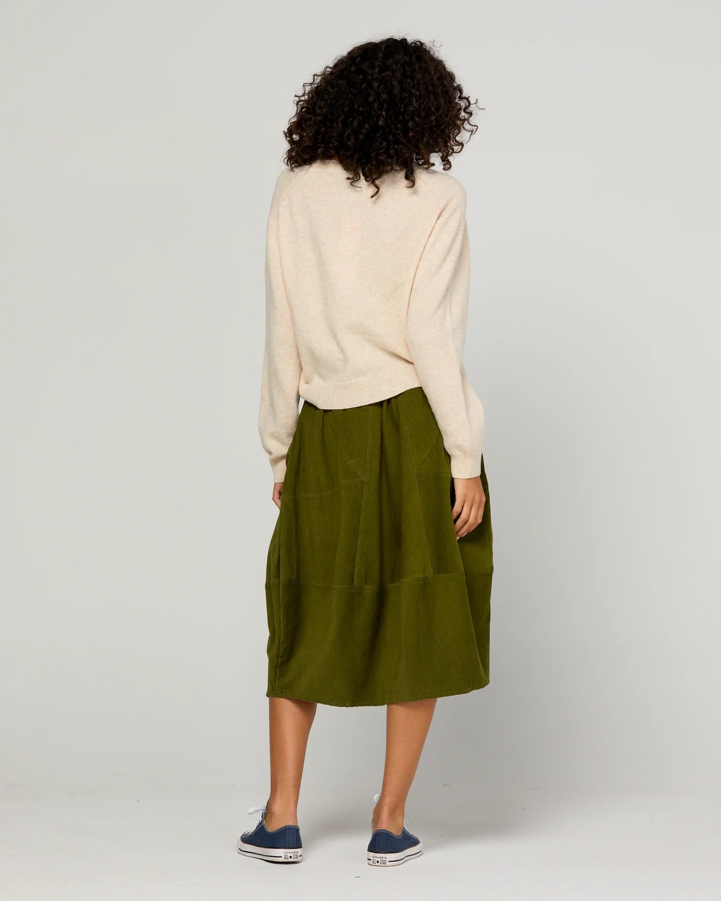 Cord Guru Skirt Olive Green Skirts Boom Shankar